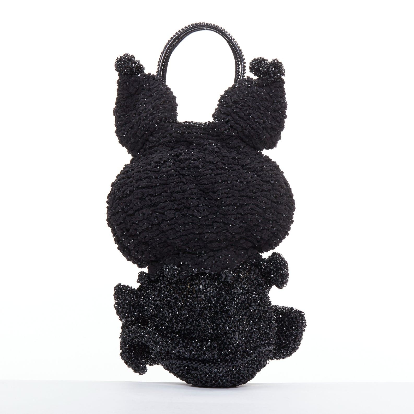 ANTEPRIMA rare ANTEPRIMA SMy Melody Kuromi Sanrio black wire pink crystal skull tote bag Size ONE SIZE - 5 Thumbnail