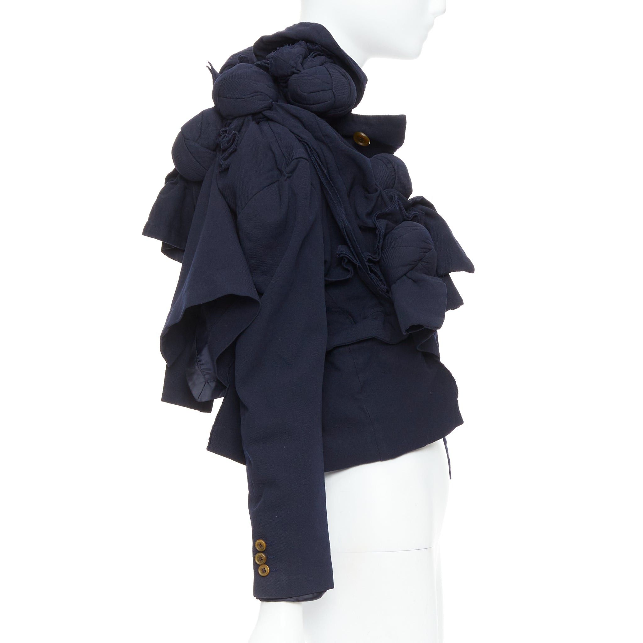 Comme des Garcons rare COMME DES GARCONS 2011 Runway twist knot deconstructed half tie jacket S Size S / US 4 / IT 40 - 3 Thumbnail