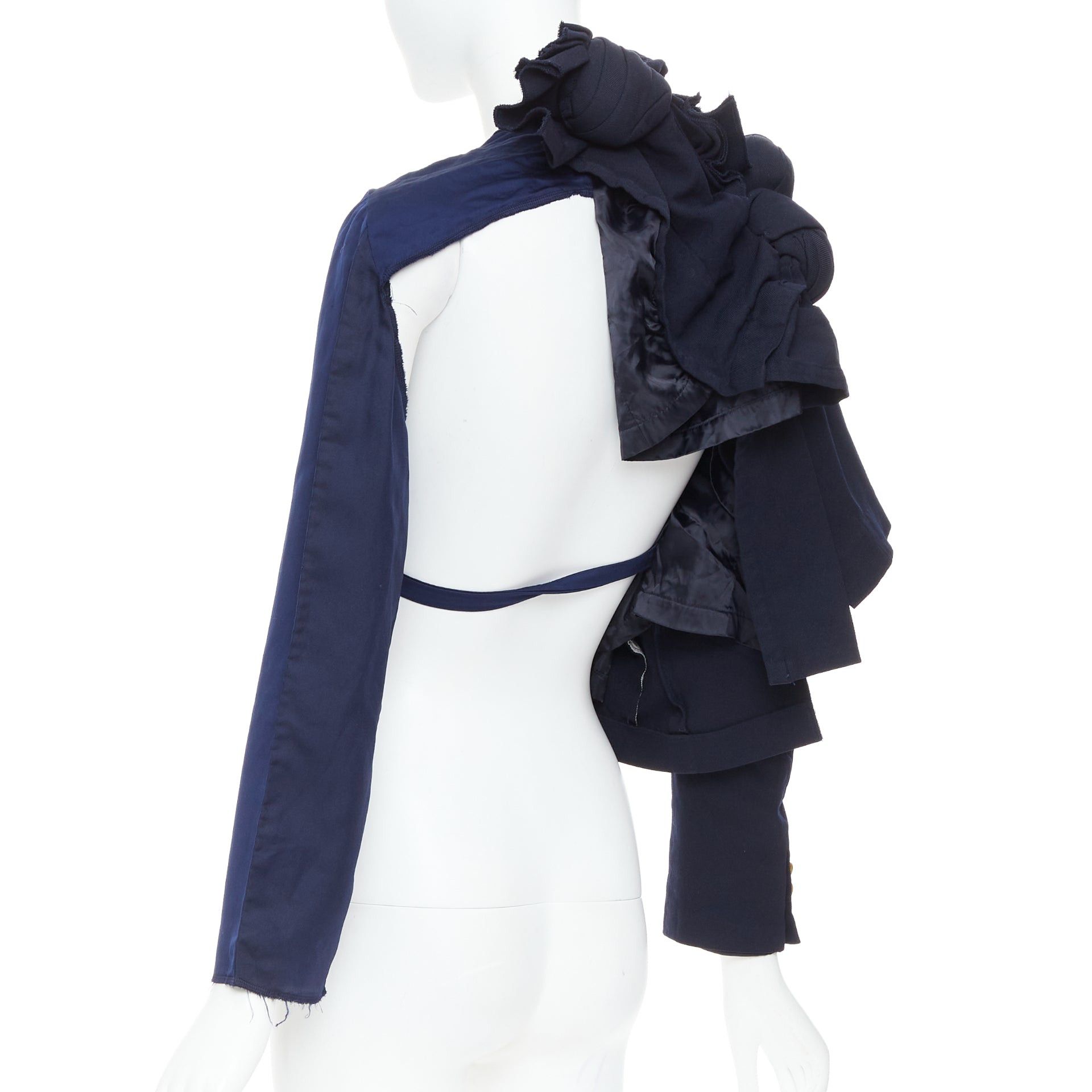 Comme des Garcons rare COMME DES GARCONS 2011 Runway twist knot deconstructed half tie jacket S Size S / US 4 / IT 40 - 5 Thumbnail