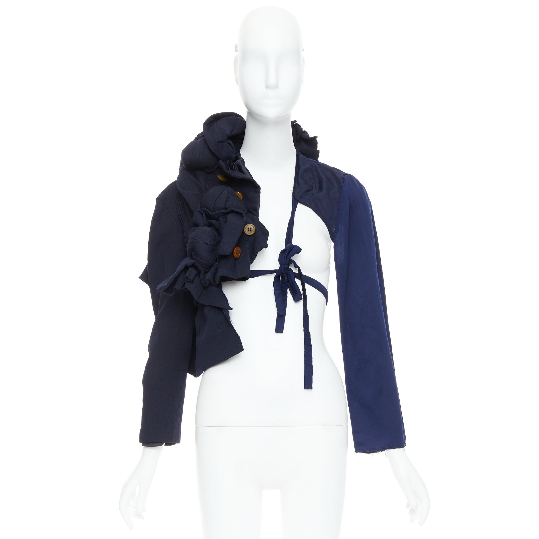 Comme des Garcons rare COMME DES GARCONS 2011 Runway twist knot deconstructed half tie jacket S Size S / US 4 / IT 40 - 15 Thumbnail