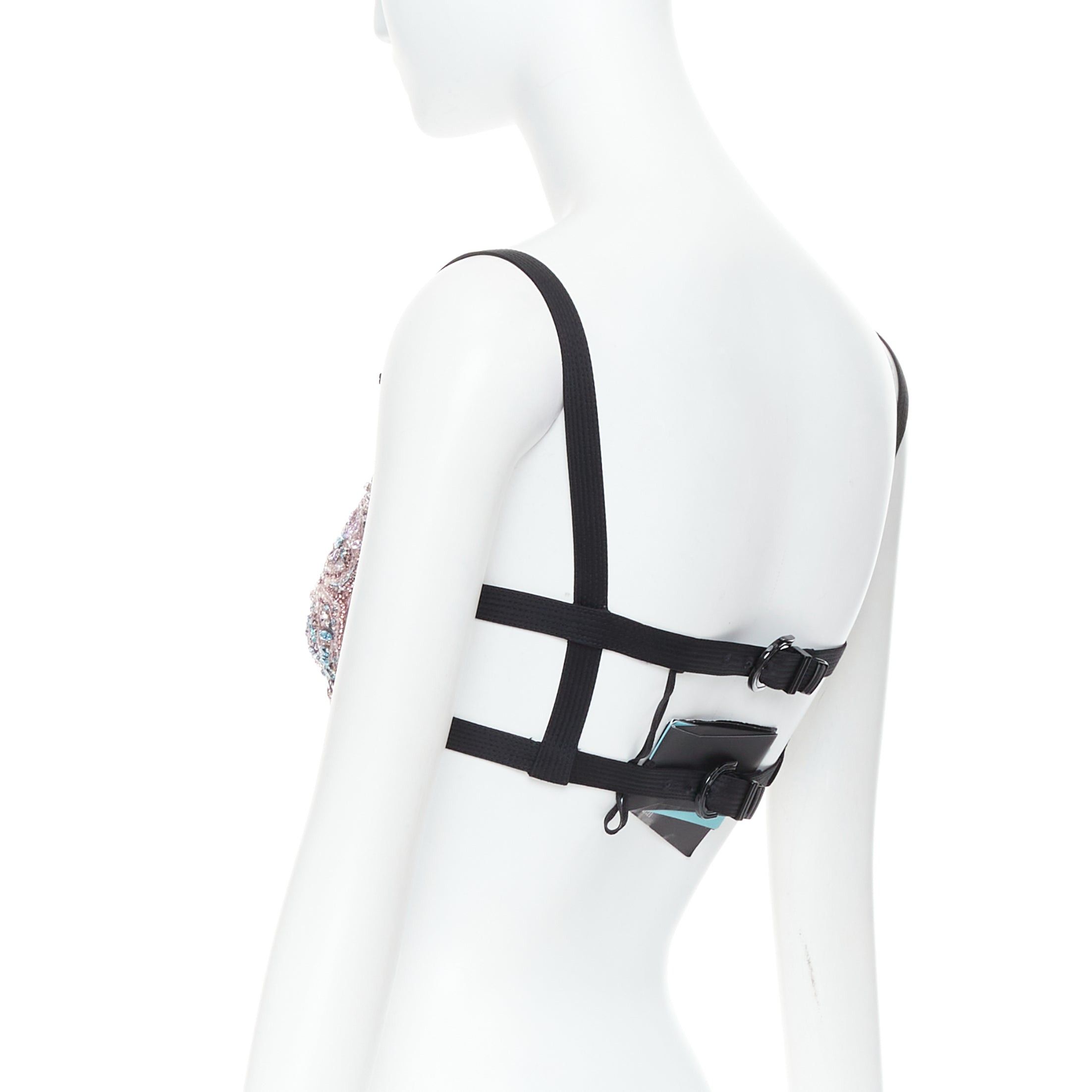 Versace rare VERSACE Dua Lipa 2023 La Vacanza Runway crystal butterfly bondage bra IT36 XXS Size XS / US 0-2 / IT 36-38 - 6 Thumbnail