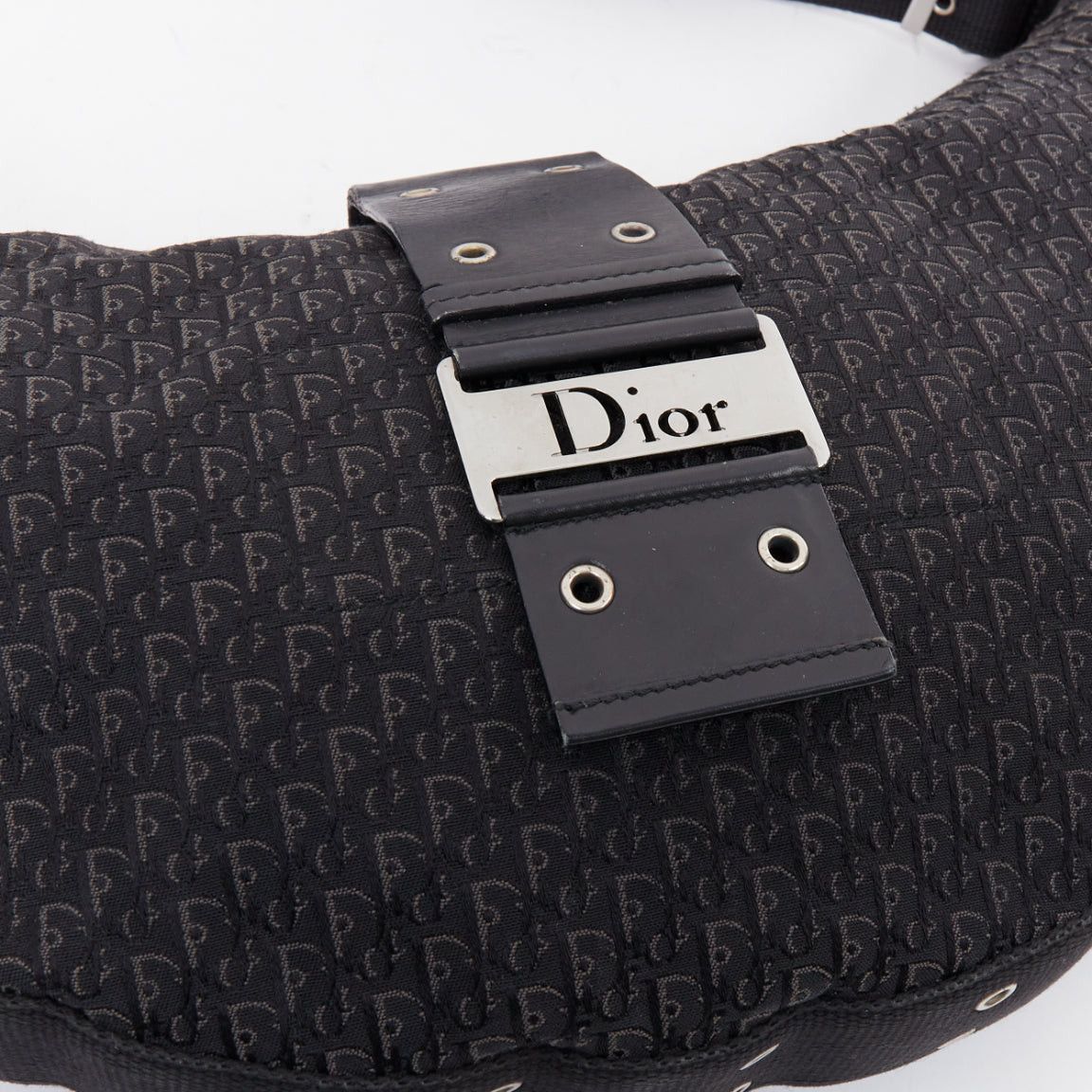Dior CHRISTIAN DIOR John Galliano Street Chic Hobo black Diorissimo crossbody bag Size ONE SIZE - 7 Thumbnail
