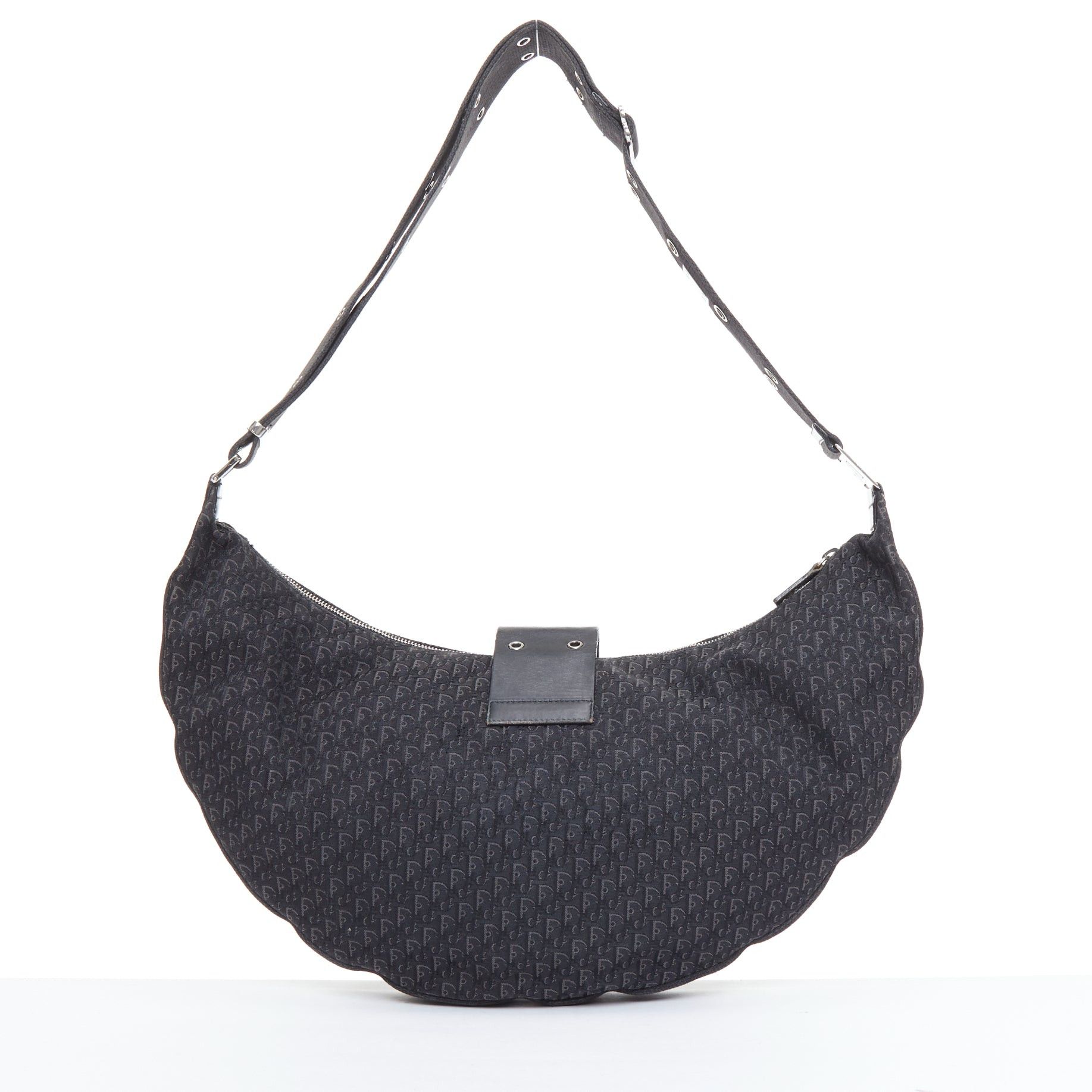 Dior CHRISTIAN DIOR John Galliano Street Chic Hobo black Diorissimo crossbody bag Size ONE SIZE - 5 Thumbnail