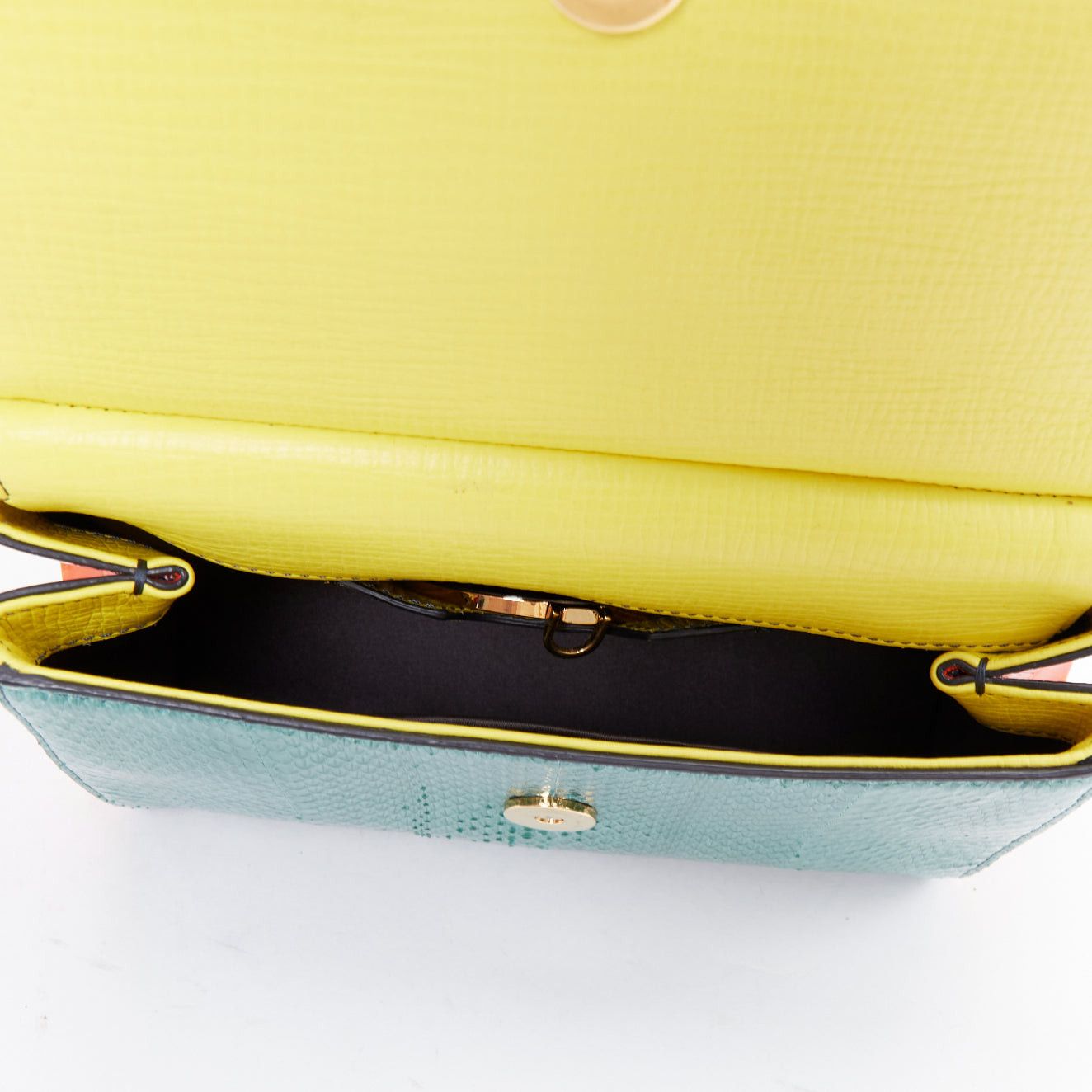 Dolce & Gabbana DOLCE GABBANA Miss Sicily colorblock scaled leather satchel crossbody bag Size ONE SIZE - 9 Thumbnail