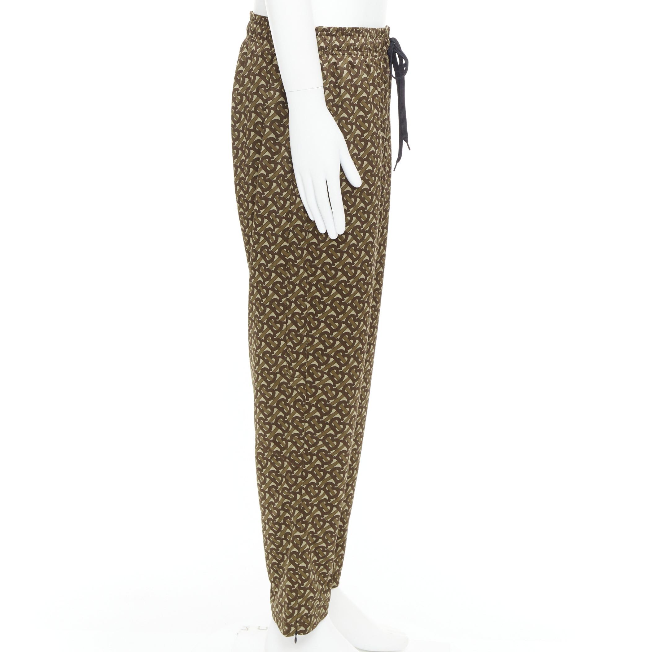Burberry BURBERRY brown Raine TB logo monogram red patch jogger pants XL Size US 34 / EU 50 - 4 Thumbnail
