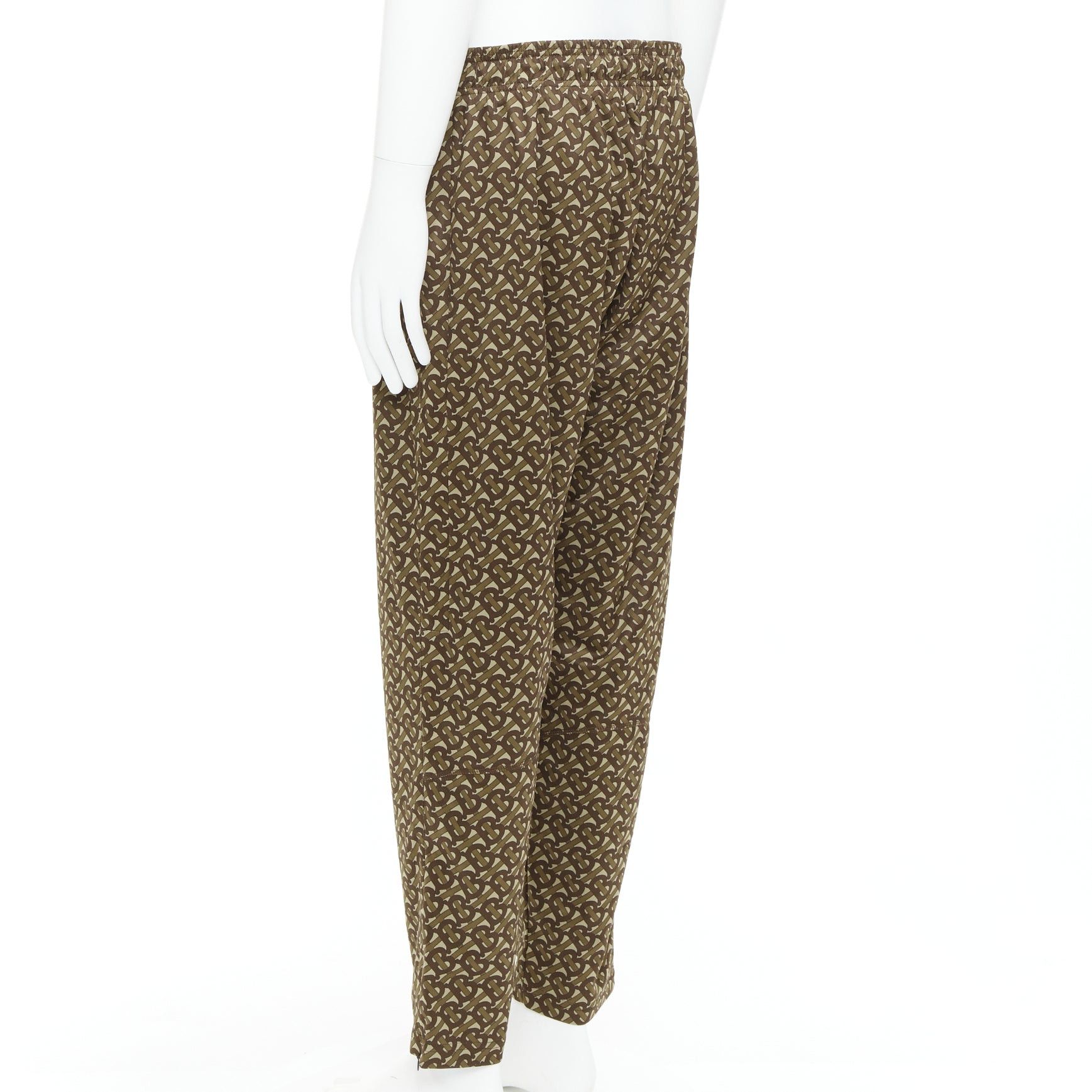 Burberry BURBERRY brown Raine TB logo monogram red patch jogger pants XL Size US 34 / EU 50 - 6 Thumbnail