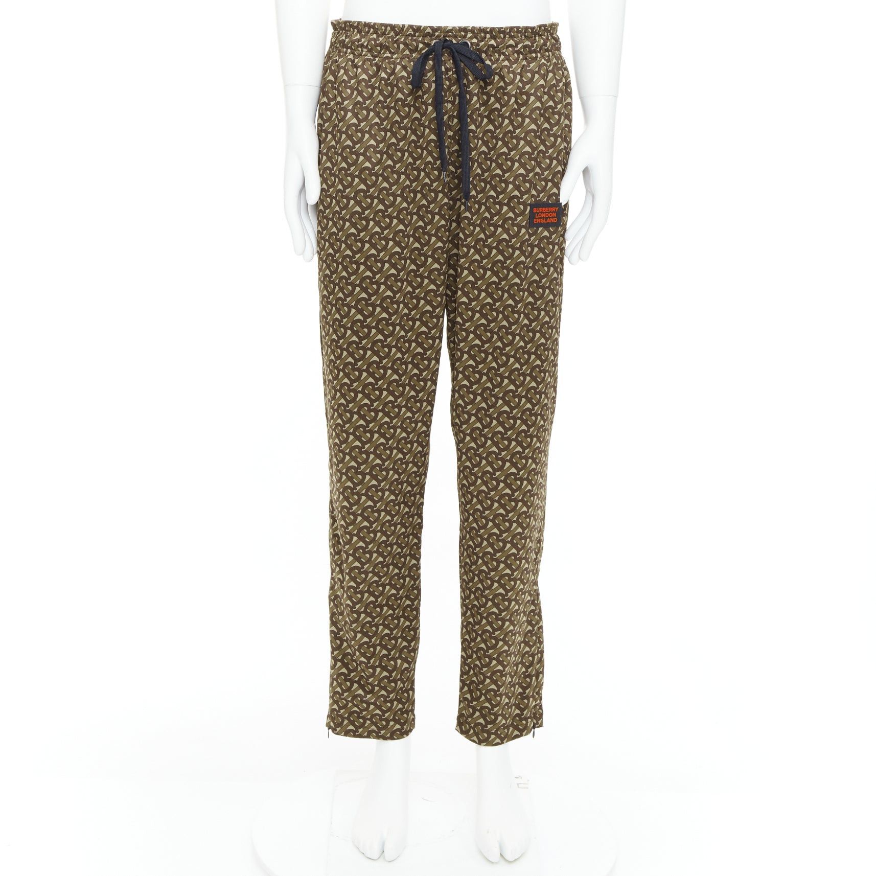 Burberry BURBERRY brown Raine TB logo monogram red patch jogger pants XL Size US 34 / EU 50 - 9 Thumbnail