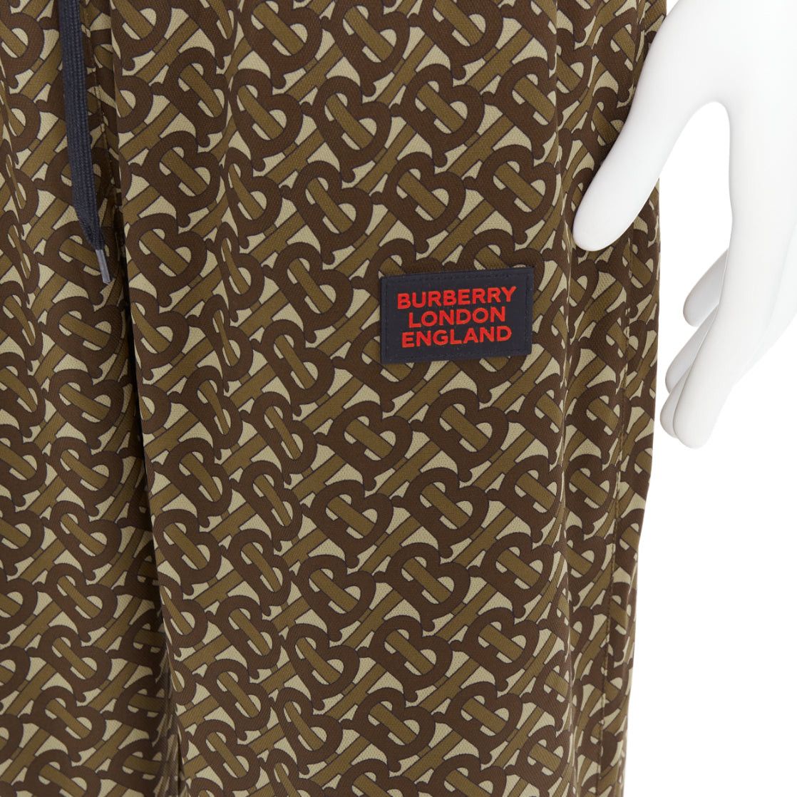 Burberry BURBERRY brown Raine TB logo monogram red patch jogger pants XL Size US 34 / EU 50 - 2 Thumbnail