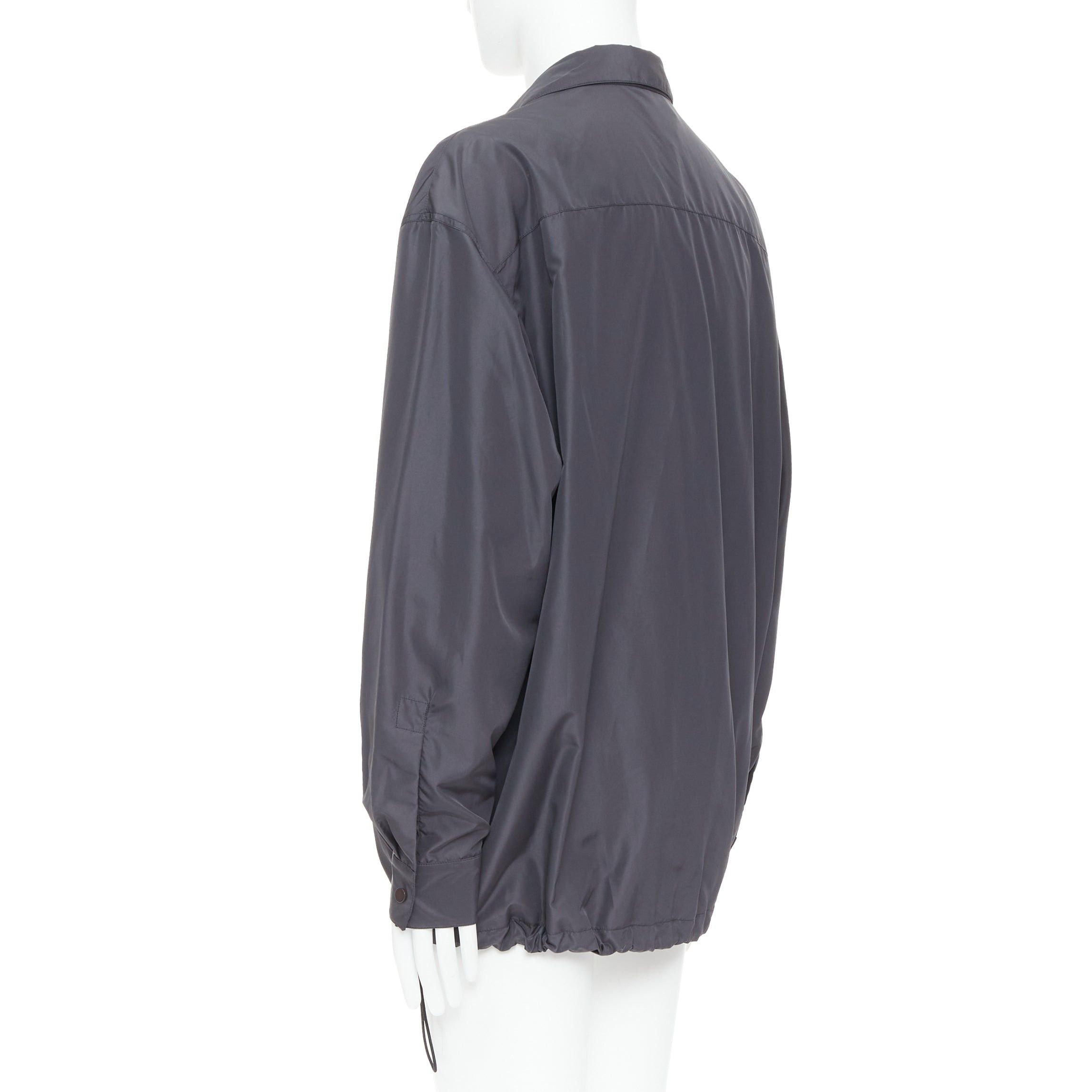 Bottega Veneta BOTTEGA VENETA 2020 dark grey nylon button anorak shell jacket IT50 L Size US L / EU 52-54 / 3 - 7 Thumbnail