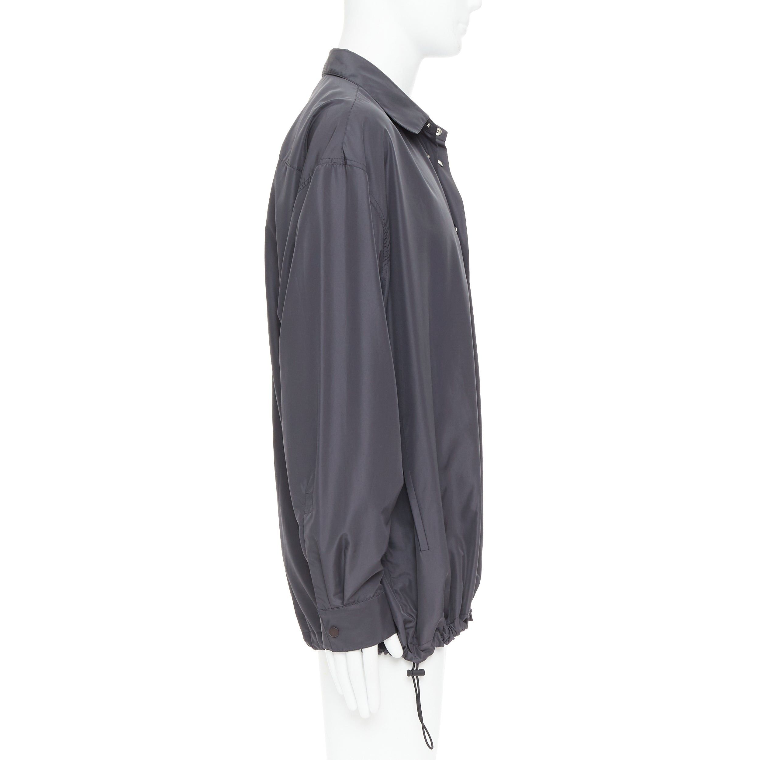 Bottega Veneta BOTTEGA VENETA 2020 dark grey nylon button anorak shell jacket IT50 L Size US L / EU 52-54 / 3 - 5 Thumbnail