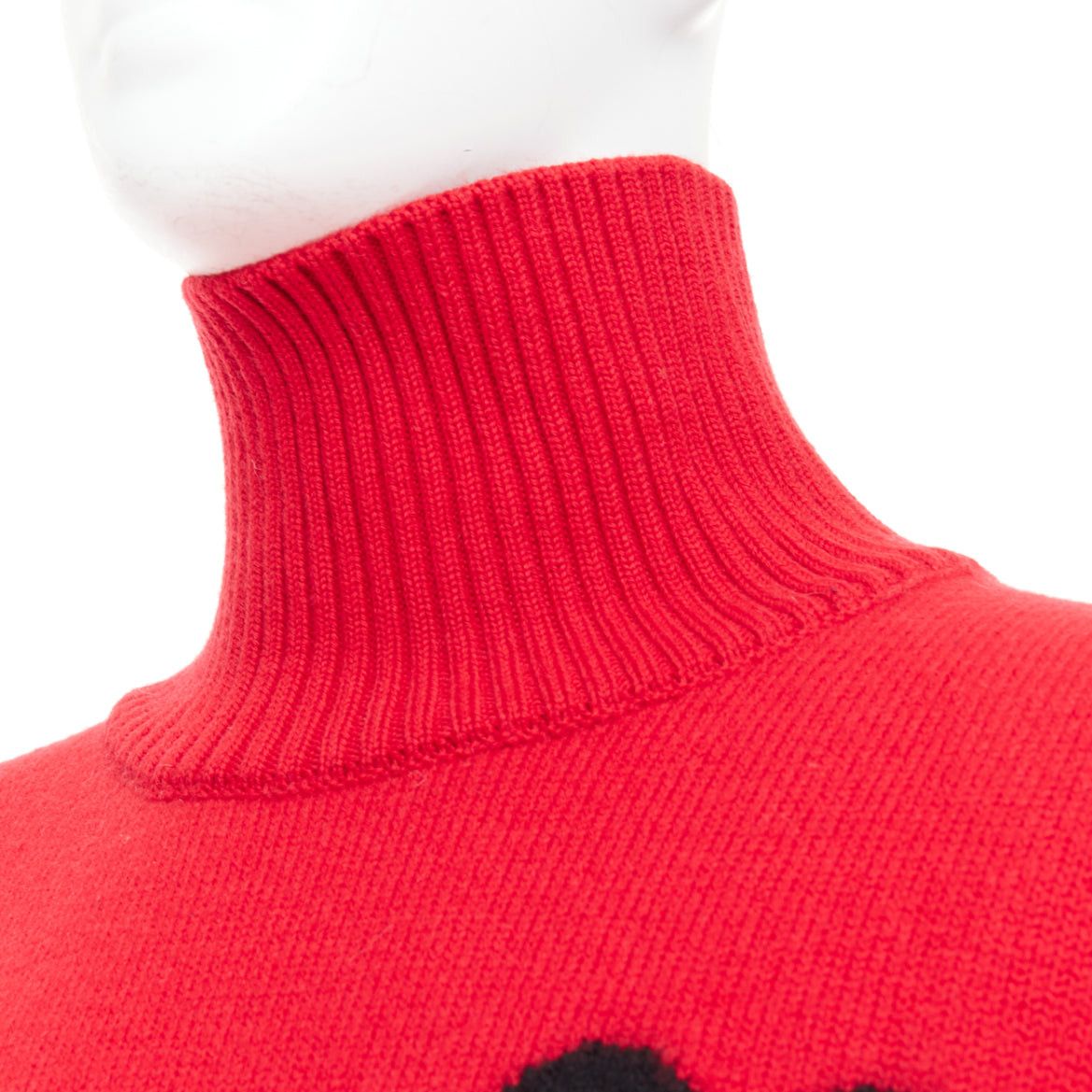 AMI AMI de Coeur red virgin wool black heart logo turtleneck sweater L Size US L / EU 52-54 / 3 - 7 Thumbnail