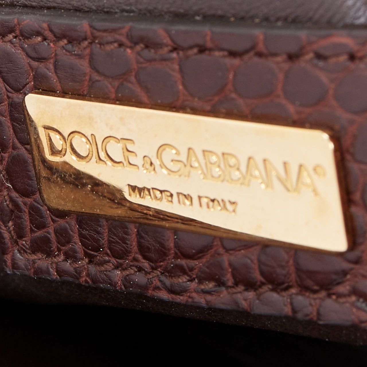 Dolce & Gabbana DOLCE GABBANA Miss Sicily brown white mixed scaled leather crossbody bag Size ONE SIZE - 10 Thumbnail
