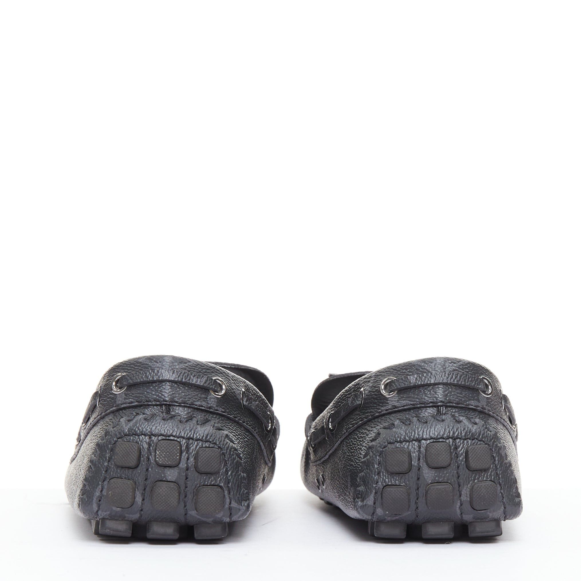Louis Vuitton LOUIS VUITTON Arizona Eclipse grey canvas monogram mocassin EU42.5 Size US 9.5 / EU 42-43 - 5 Thumbnail