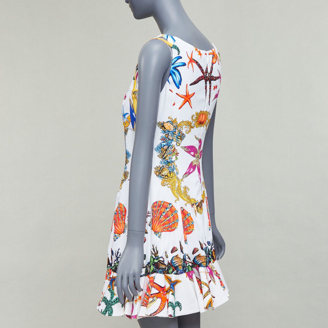 Versace VERSACE 2021 Runway Tresor De La Mer white starfish corset flounce dress IT40 L Size S / US 4 / IT 40 - 6 Thumbnail