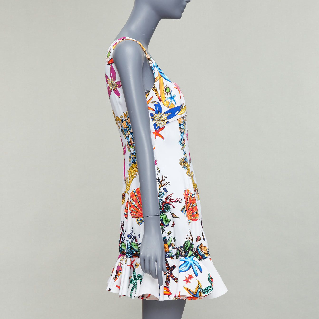 Versace VERSACE 2021 Runway Tresor De La Mer white starfish corset flounce dress IT40 L Size S / US 4 / IT 40 - 4 Thumbnail