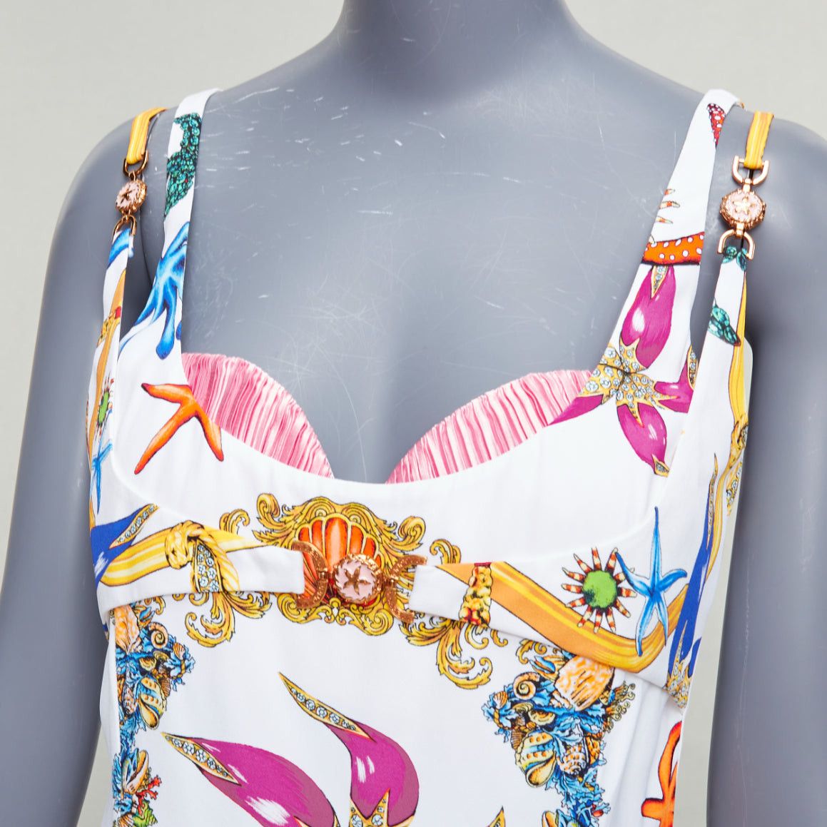Versace VERSACE 2021 Runway Tresor De La Mer white starfish corset flounce dress IT40 L Size S / US 4 / IT 40 - 2 Thumbnail