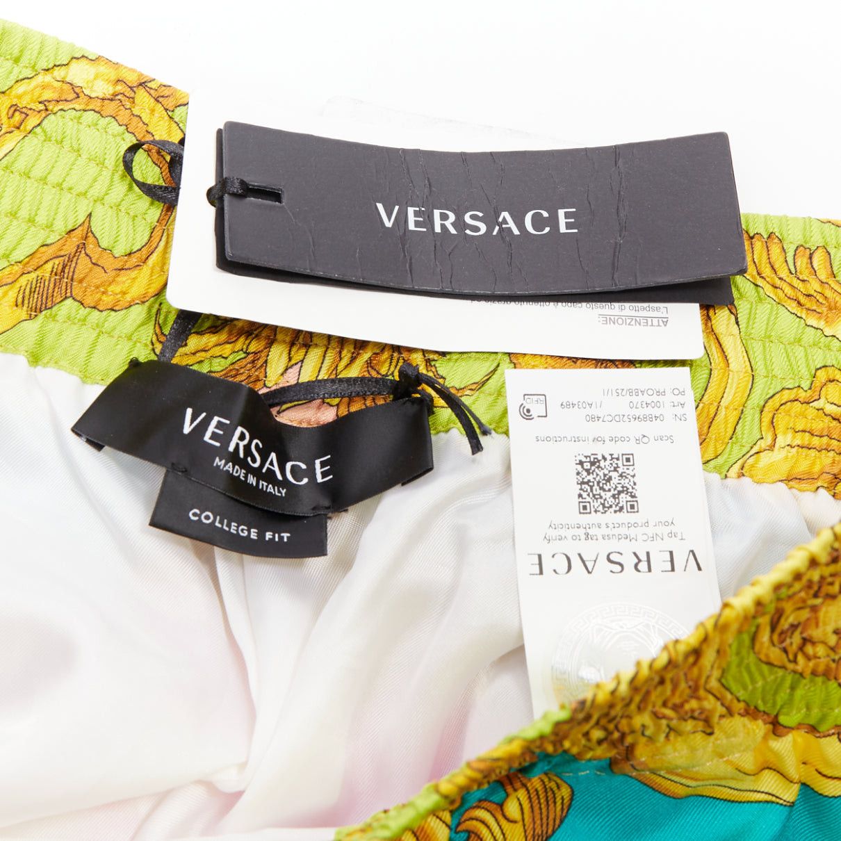 Versace VERSACE Barocco Goddess 100% silk twill graphic print wide leg pants EU50 L Size US 32 / EU 48 - 8 Thumbnail