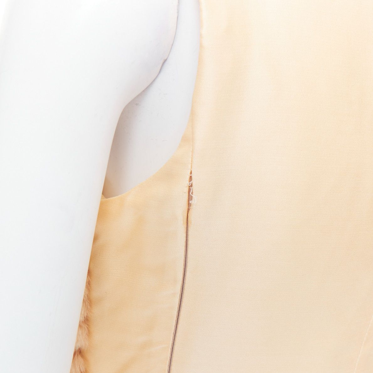 Prada rare PRADA Vintage cream dyed fur pink silk satin bow vest top IT40 S Size S / US 4 / IT 40 - 7 Thumbnail