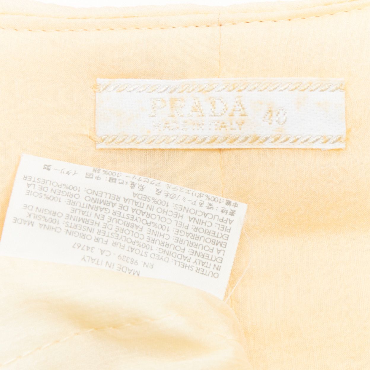 Prada rare PRADA Vintage cream dyed fur pink silk satin bow vest top IT40 S Size S / US 4 / IT 40 - 9 Thumbnail