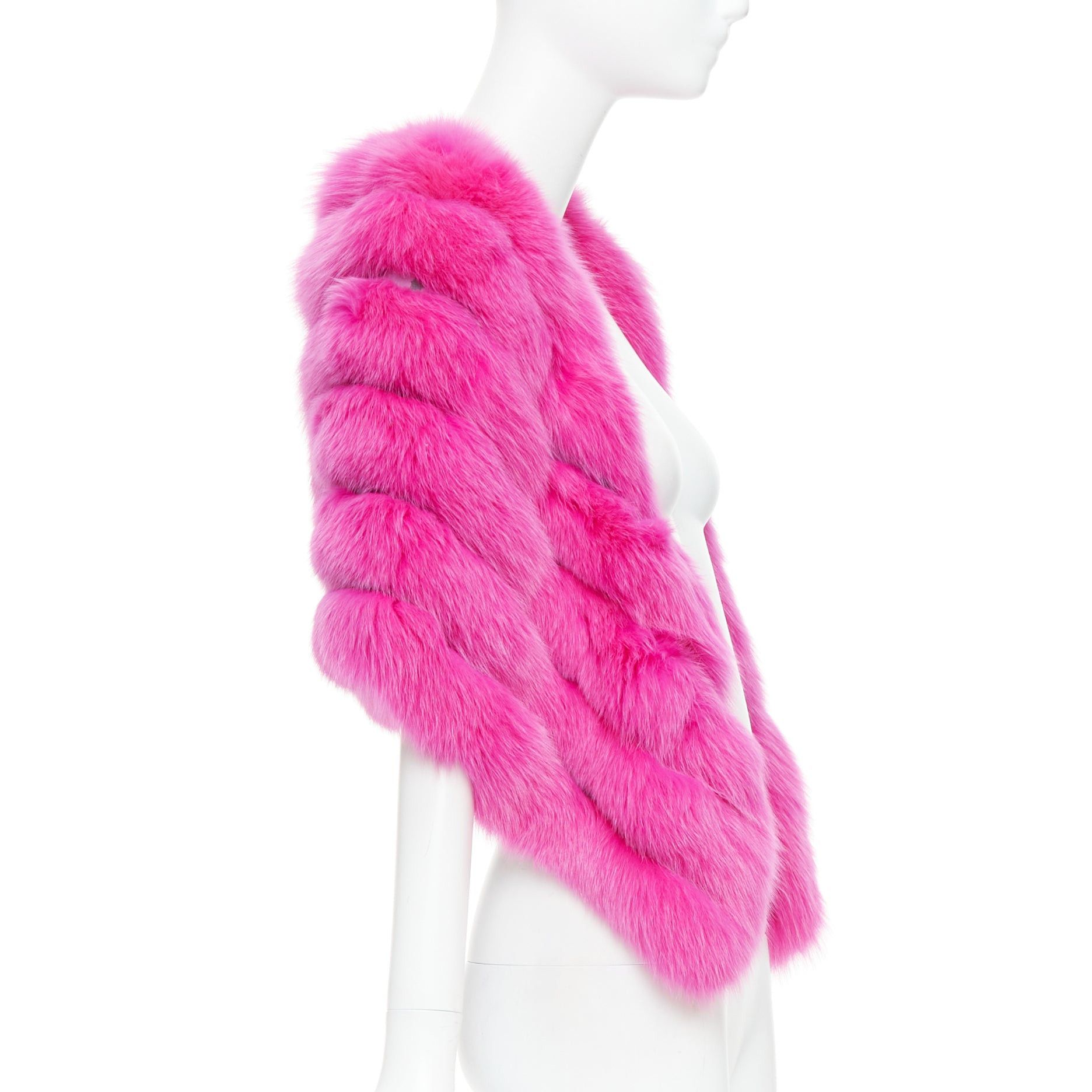 Dior rare CHRISTIAN DIOR John Galliano 2005 Vintage pink fur leopard silk panels shawl Size ONE SIZE - 4 Thumbnail