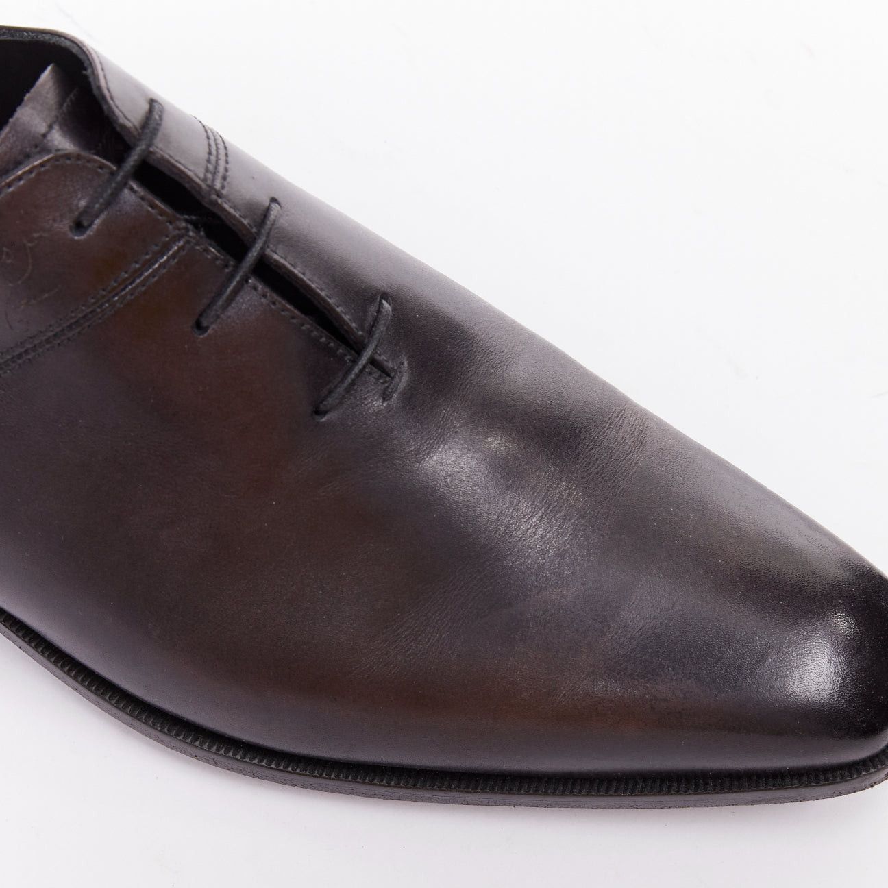 Berluti BERLUTI Alessandro dark grey calfskin leather Scritto calligraphy loafer shoes UK8 EU41 Size US 11 / EU 44 - 7 Thumbnail