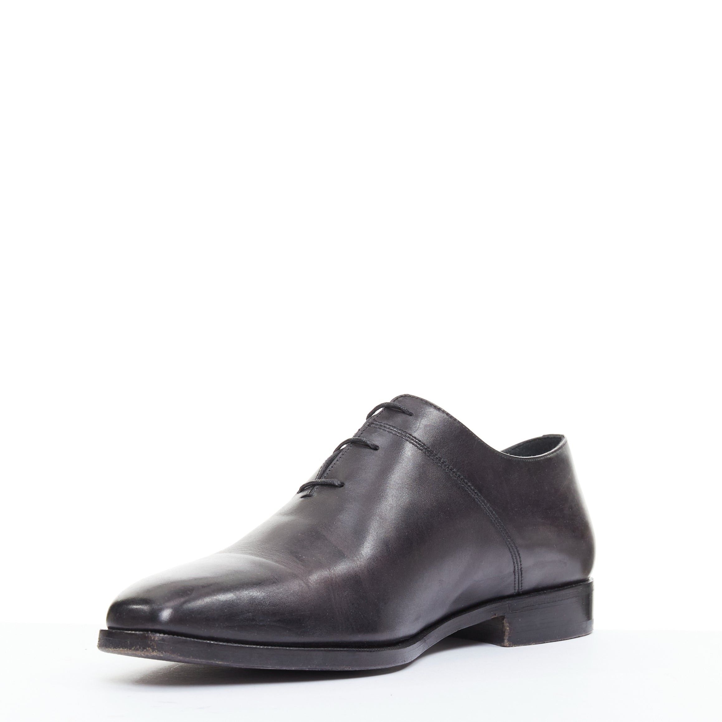 Berluti BERLUTI Alessandro dark grey calfskin leather Scritto calligraphy loafer shoes UK8 EU41 Size US 11 / EU 44 - 4 Thumbnail