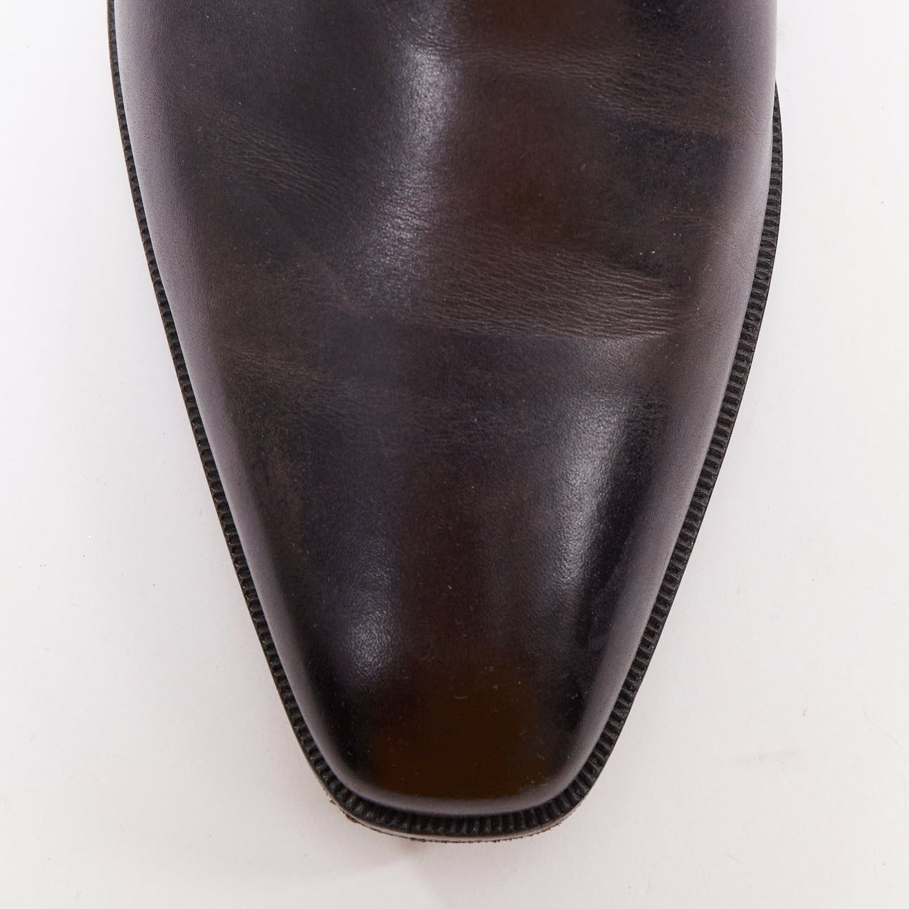 Berluti BERLUTI Alessandro dark grey calfskin leather Scritto calligraphy loafer shoes UK8 EU41 Size US 11 / EU 44 - 6 Thumbnail