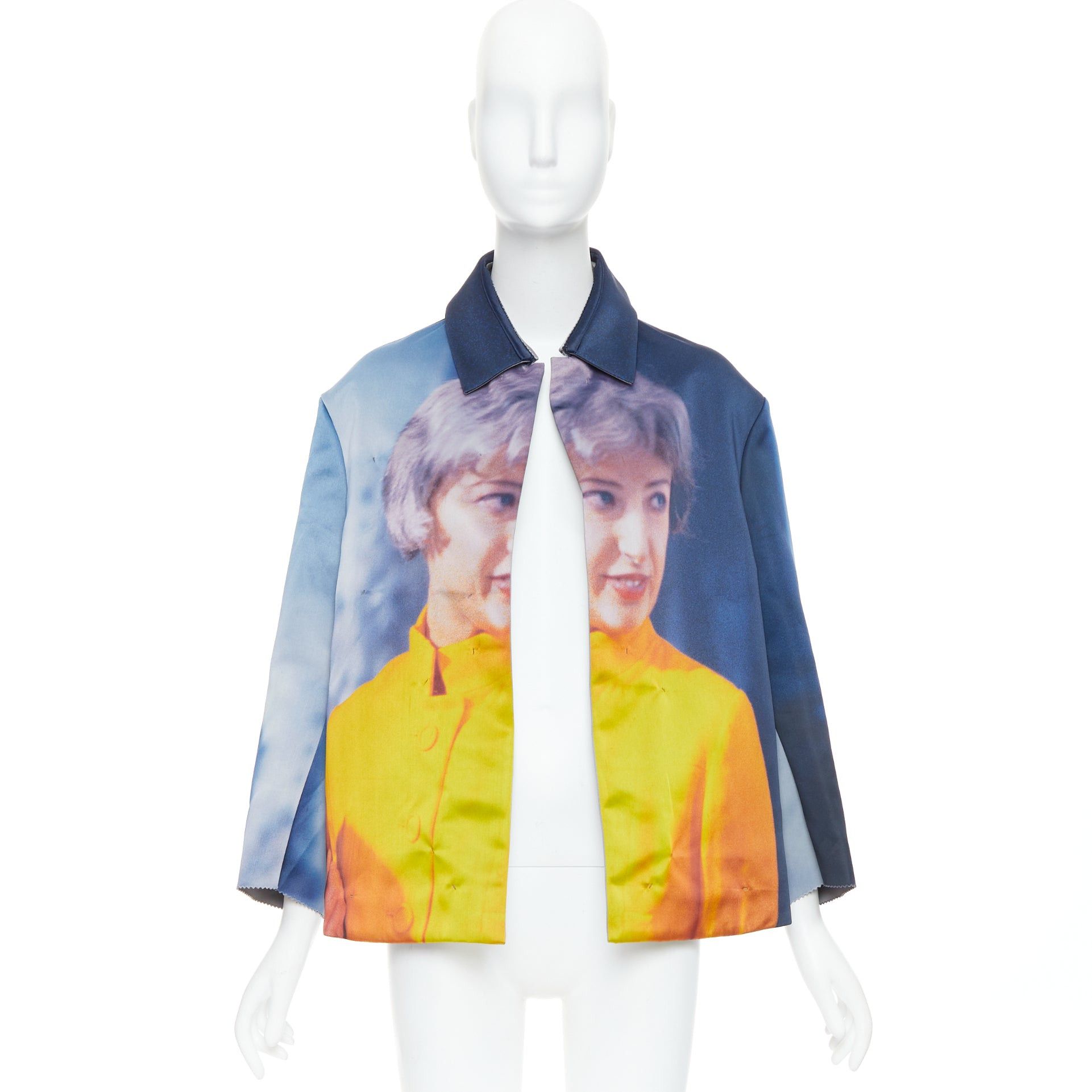 Undercover rare UNDERCOVER Cindy Sherman print blue yellow polyester silk jacket JP2 M Size M / US 6-8 / IT 42-44 - 9 Thumbnail