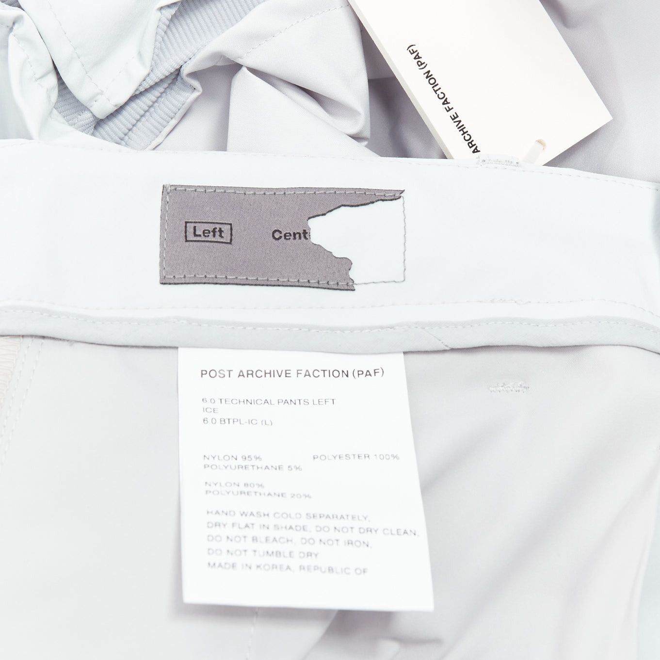 POST ARCHIVE FACTION (PAF) POST ARCHIVE FACTION 6.0 Technical Left Ice baby blue nylon pants L Size US 32 / EU 48 - 8 Thumbnail