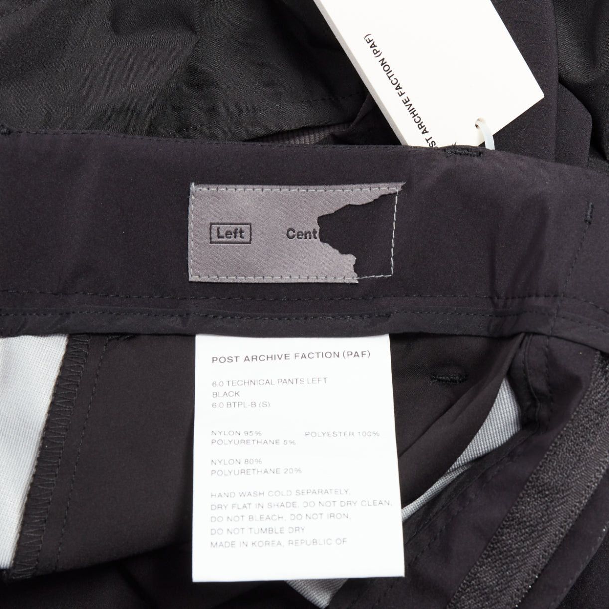 POST ARCHIVE FACTION (PAF) POST ARCHIVE FACTION 6.0 Technical Left black deconstructed pants S Size US 28 / EU 44 - 8 Thumbnail