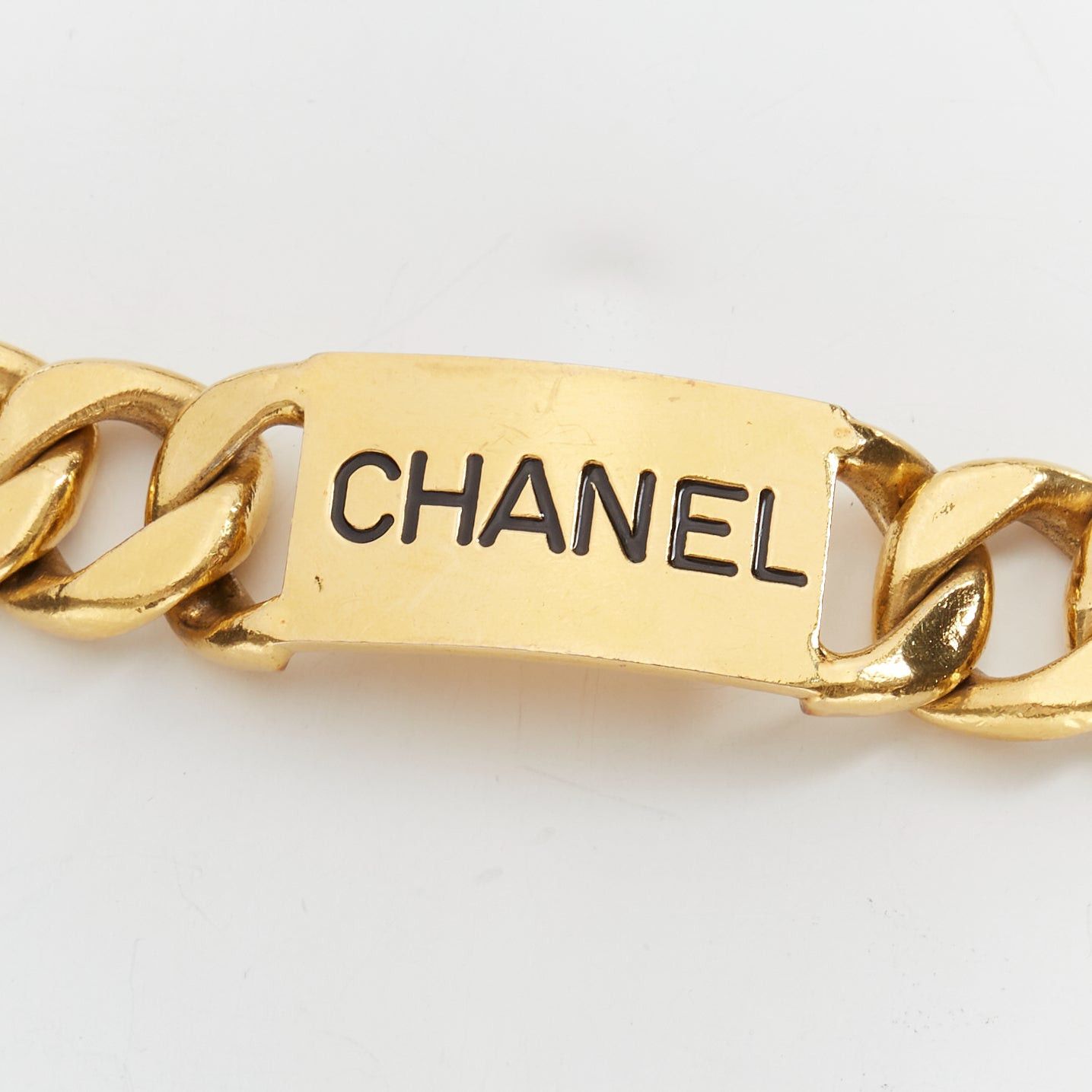 Chanel CHANEL 1990's Vintage iconic gold plated logo ID chunky chain necklace belt Size ONE SIZE - 4 Thumbnail