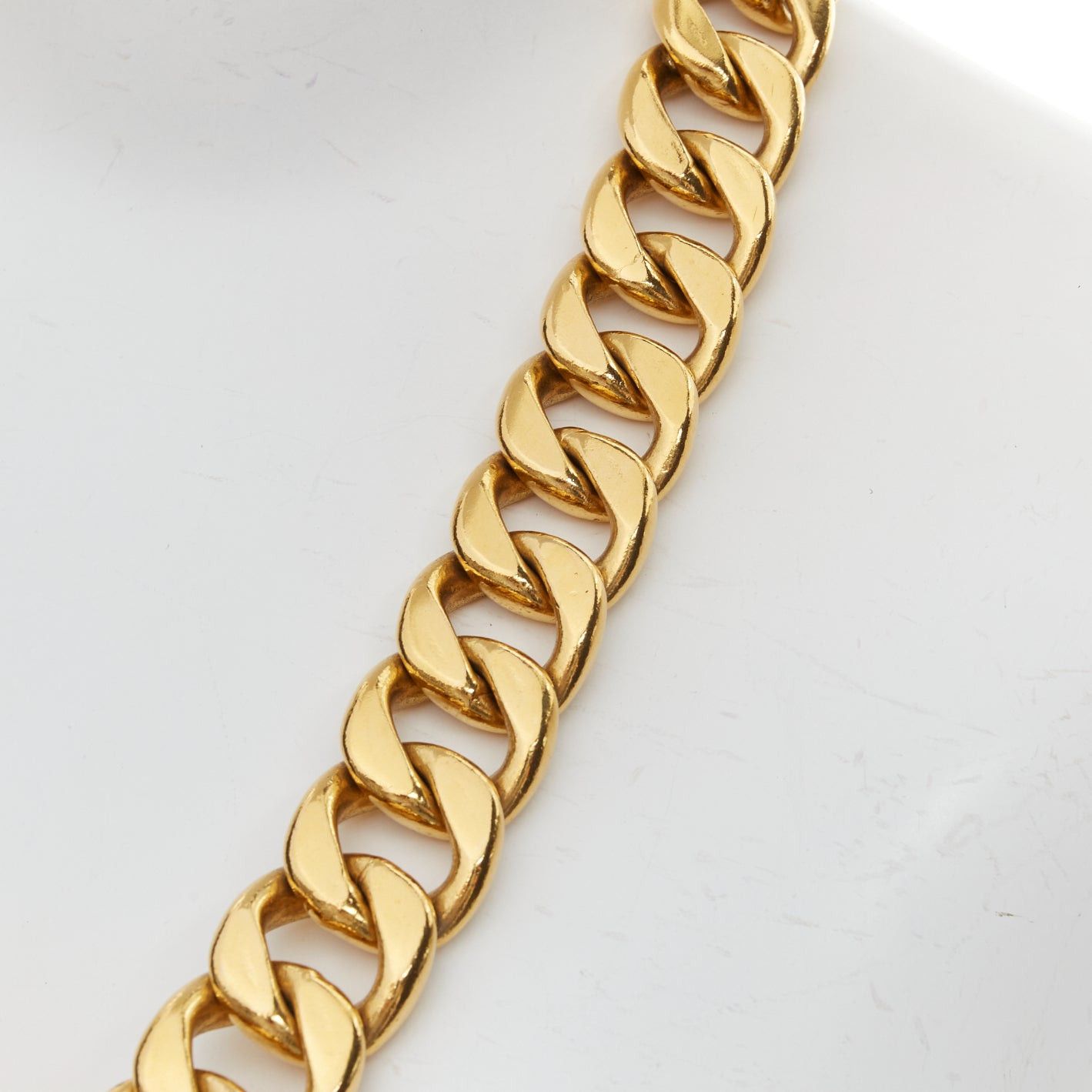Chanel CHANEL 1990's Vintage iconic gold plated logo ID chunky chain necklace belt Size ONE SIZE - 3 Thumbnail