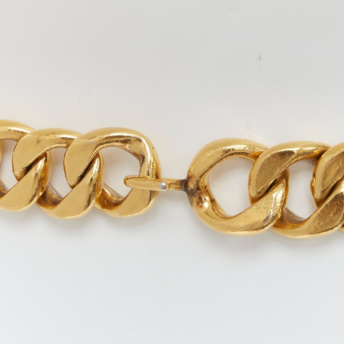 Chanel CHANEL 1990's Vintage iconic gold plated logo ID chunky chain necklace belt Size ONE SIZE - 5 Thumbnail