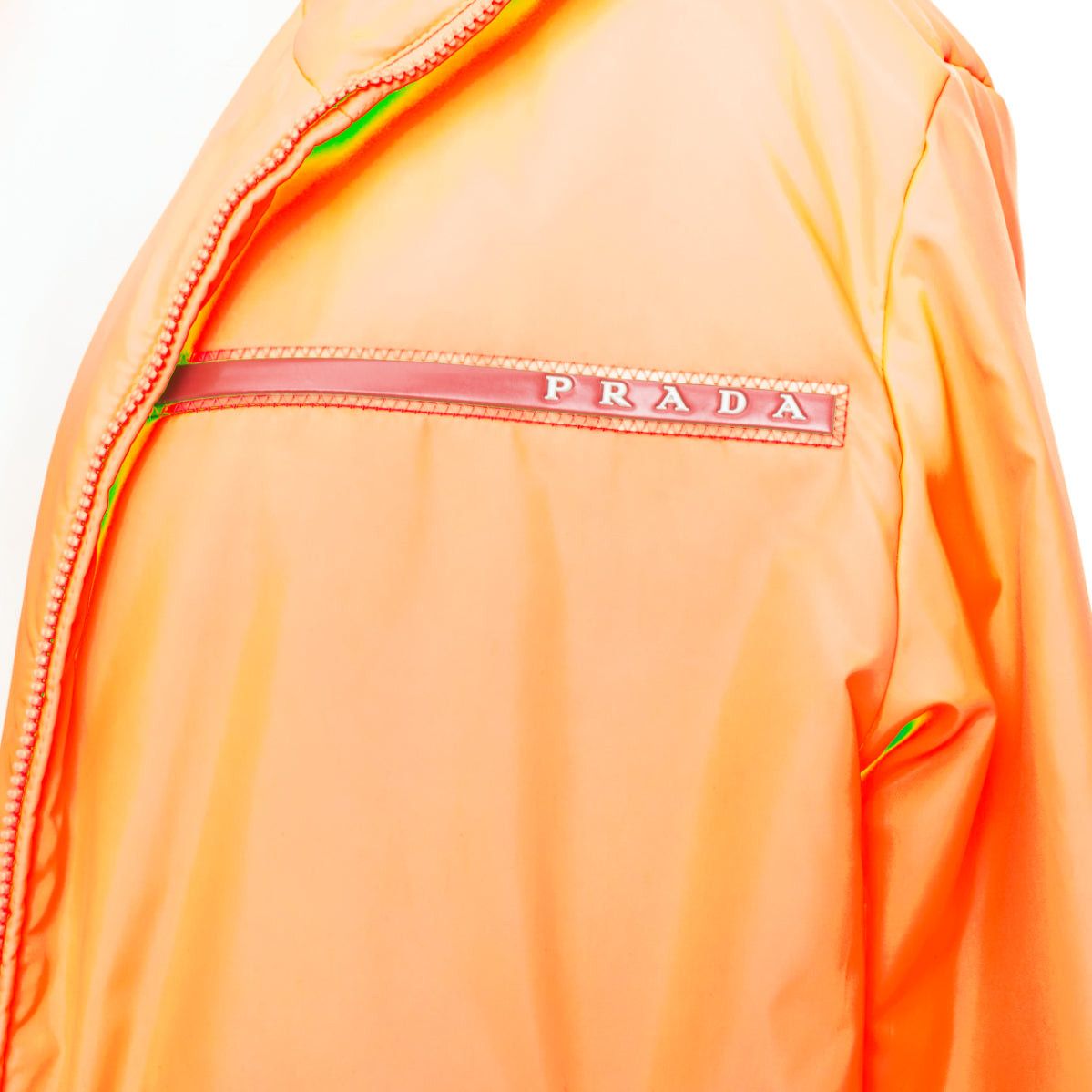 Prada PRADA 2018 Linea Rossa Primaloft neon orange puffer M Kanye West Size US M / EU 48-50 / 2 - 2 Thumbnail