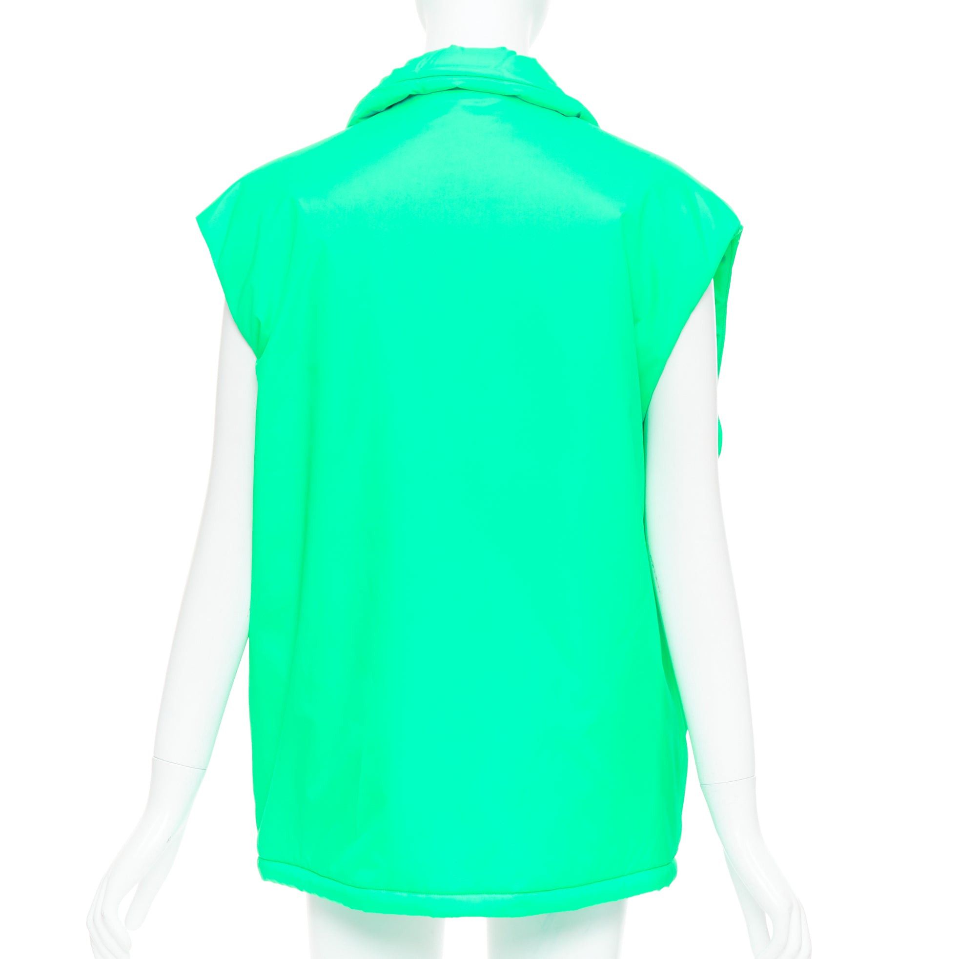 Prada PRADA 2018 Linea Rossa Primaloft neon green nylon red logo puffer vest S Size M / US 6-8 / IT 42-44 - 6 Thumbnail