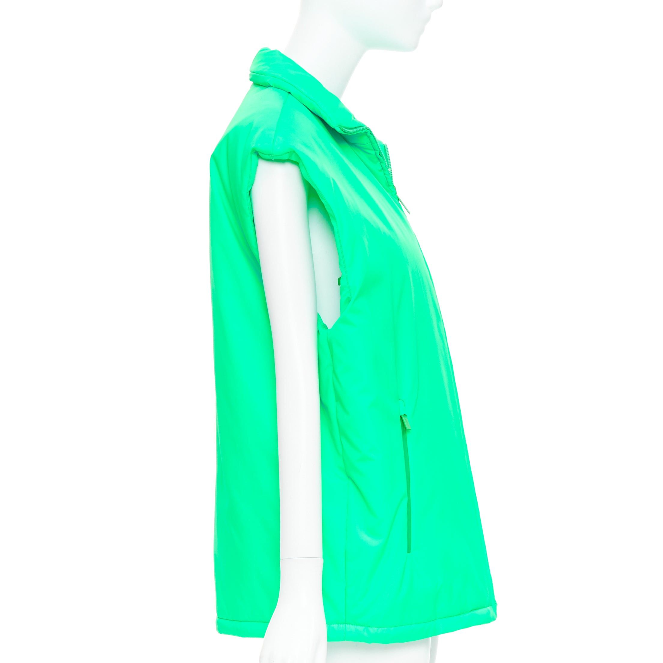 Prada PRADA 2018 Linea Rossa Primaloft neon green nylon red logo puffer vest S Size M / US 6-8 / IT 42-44 - 5 Thumbnail