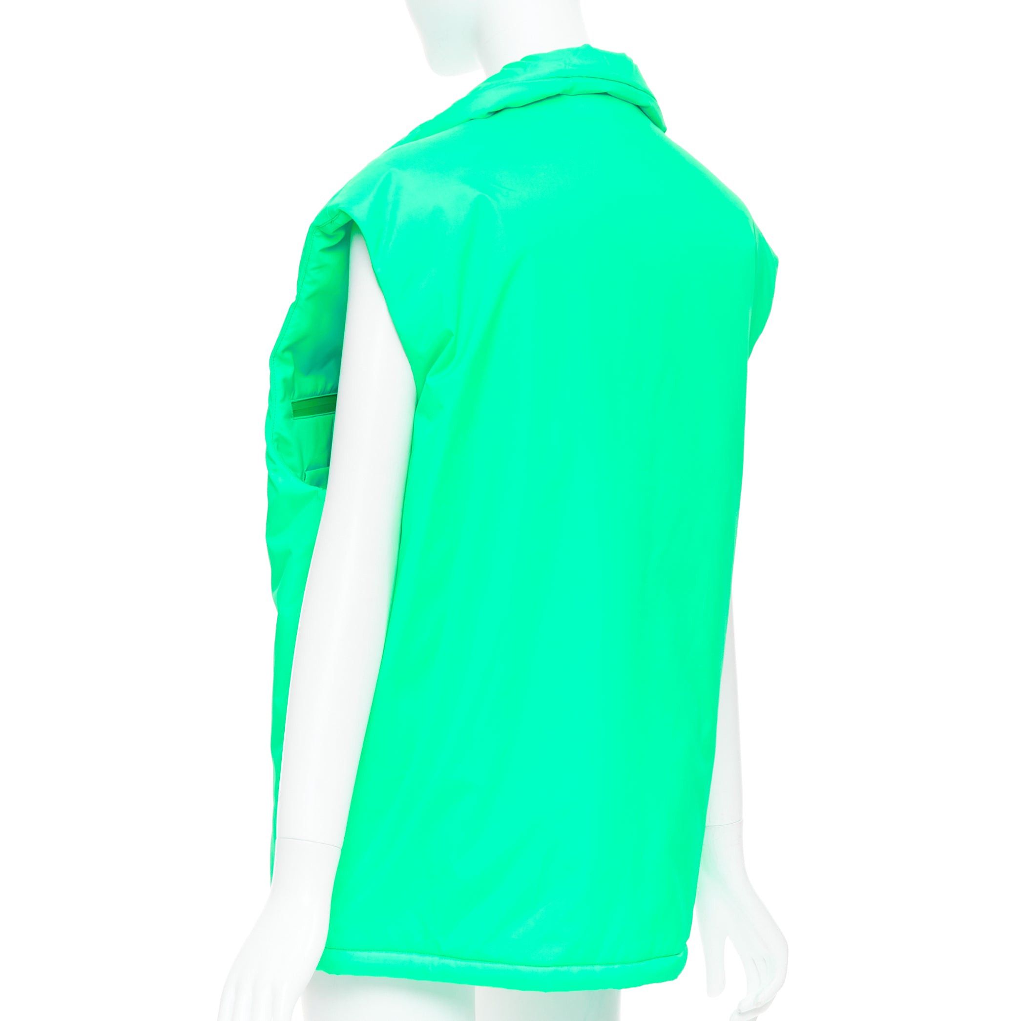 Prada PRADA 2018 Linea Rossa Primaloft neon green nylon red logo puffer vest S Size M / US 6-8 / IT 42-44 - 7 Thumbnail