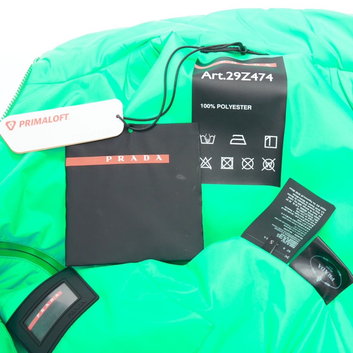 Prada PRADA 2018 Linea Rossa Primaloft neon green nylon red logo puffer vest S Size M / US 6-8 / IT 42-44 - 9 Thumbnail
