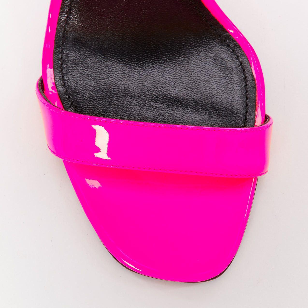 Prada PRADA 2018 Flame pink patent Fire mid heel sandal EU37.5 Size US 7.5 / IT 37.5 - 8 Thumbnail