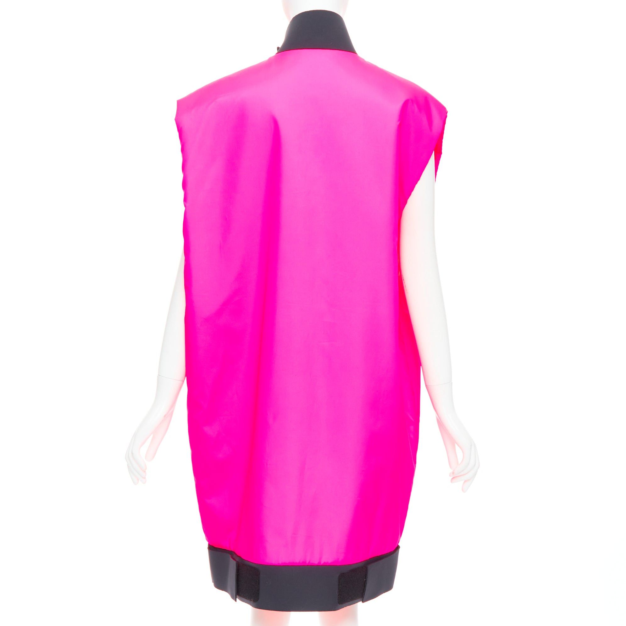 Prada rare PRADA 2018 Runway Look48 neon pink red zip vest dress IT38 XS Celine Dion Size XS / US 0-2 / IT 36-38 - 5 Thumbnail
