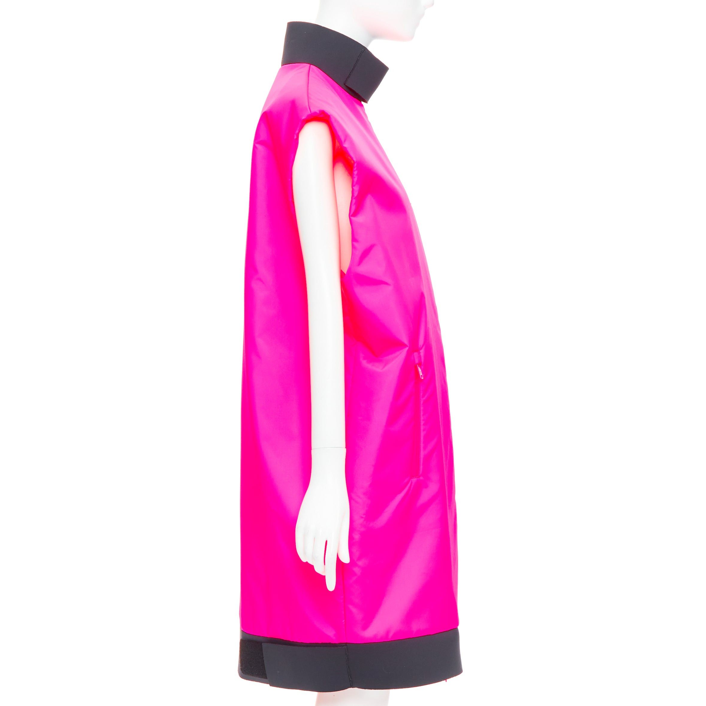 Prada rare PRADA 2018 Runway Look48 neon pink red zip vest dress IT38 XS Celine Dion Size XS / US 0-2 / IT 36-38 - 4 Thumbnail