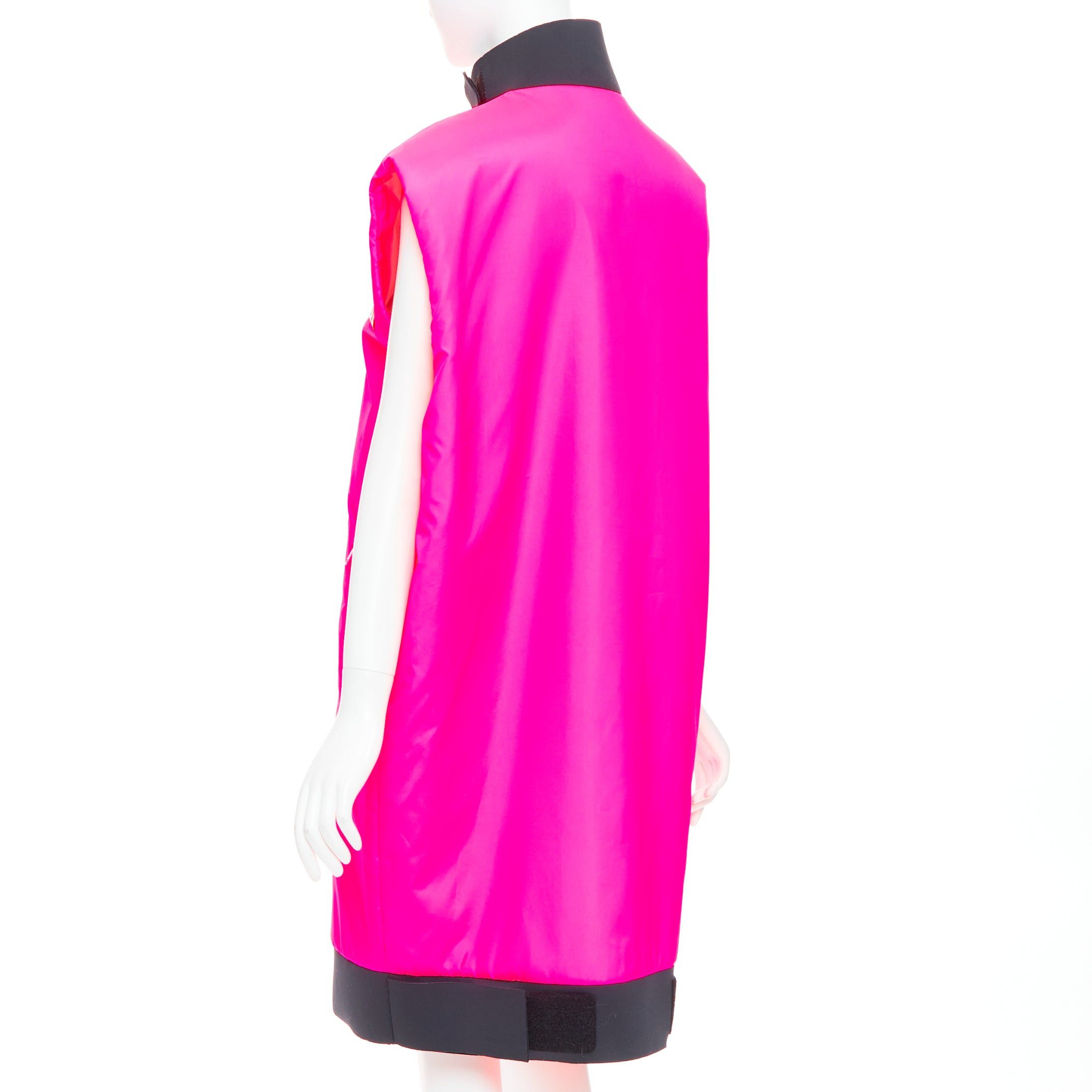 Prada rare PRADA 2018 Runway Look48 neon pink red zip vest dress IT38 XS Celine Dion Size XS / US 0-2 / IT 36-38 - 6 Thumbnail