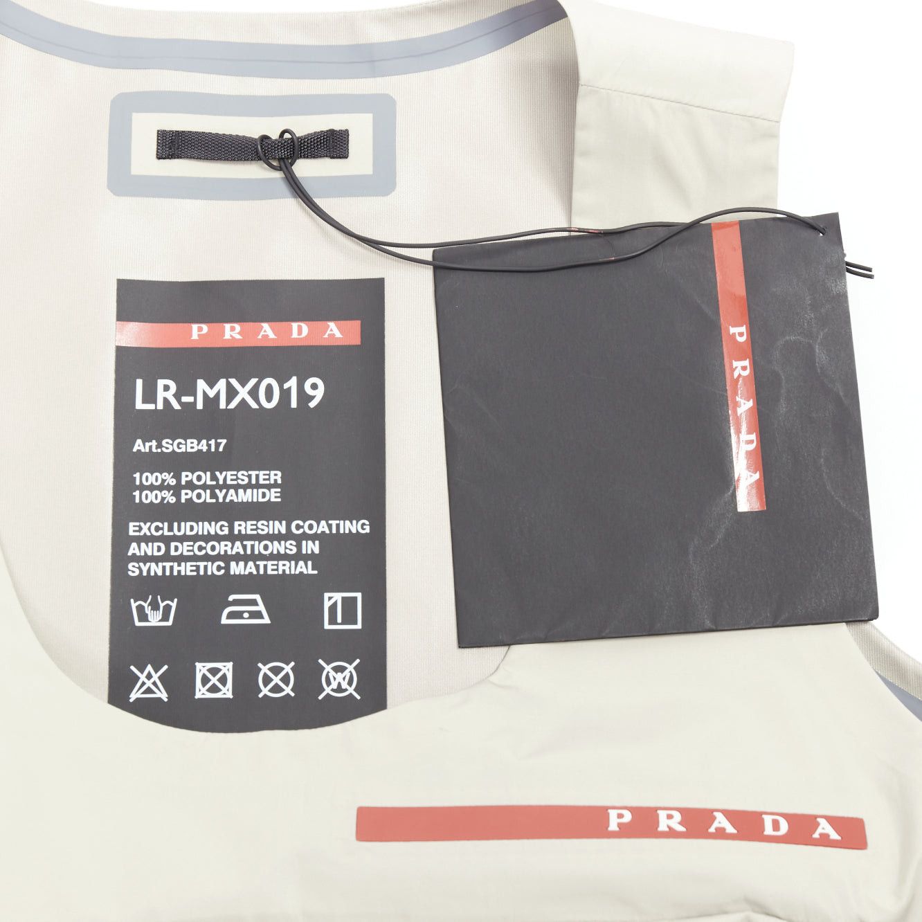 Prada PRADA Linea Rossa LR-MX019 Technical fabric beige large pocket utility vest S Size US S / EU 44-46 / 1 - 8 Thumbnail