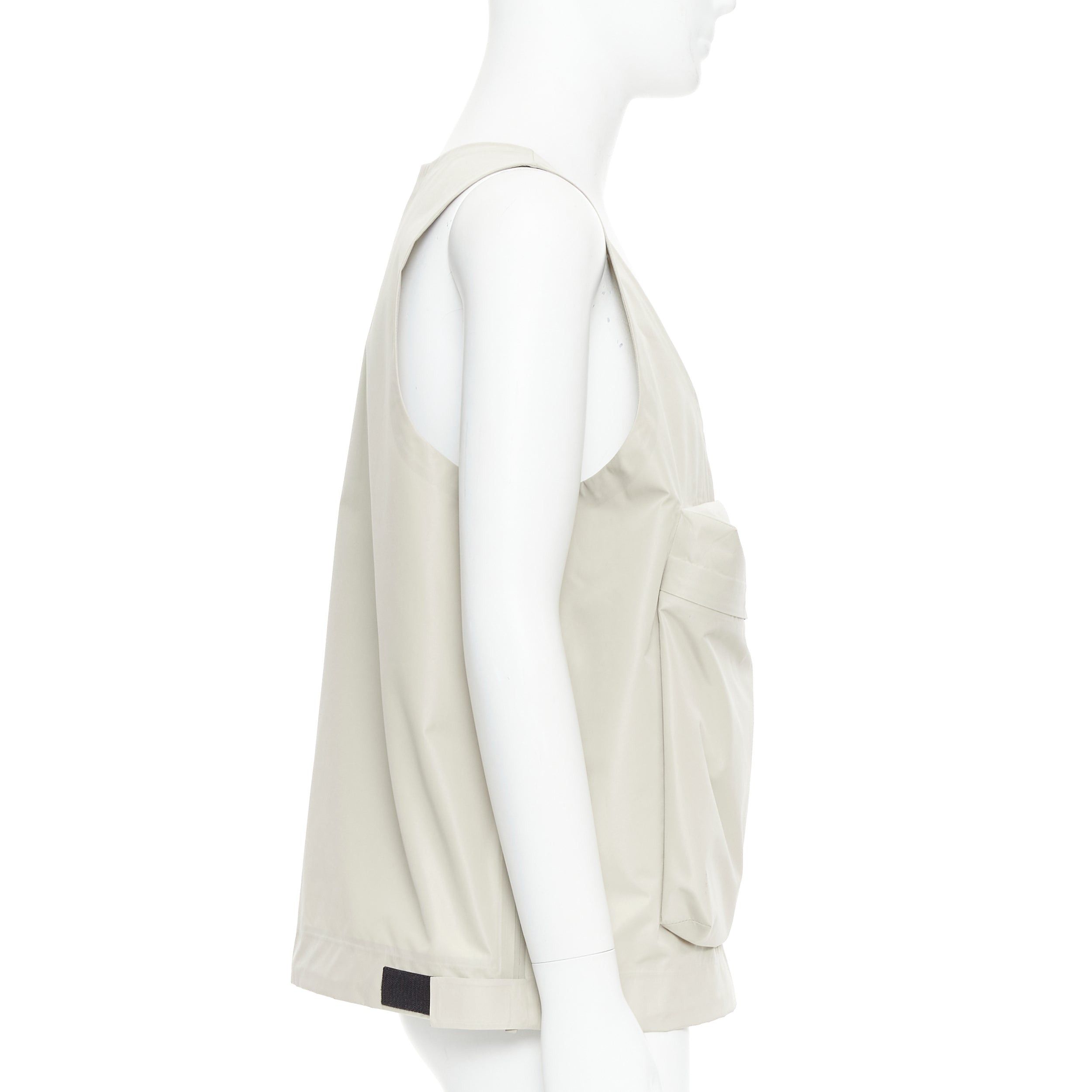 Prada PRADA Linea Rossa LR-MX019 Technical fabric beige large pocket utility vest S Size US S / EU 44-46 / 1 - 4 Thumbnail