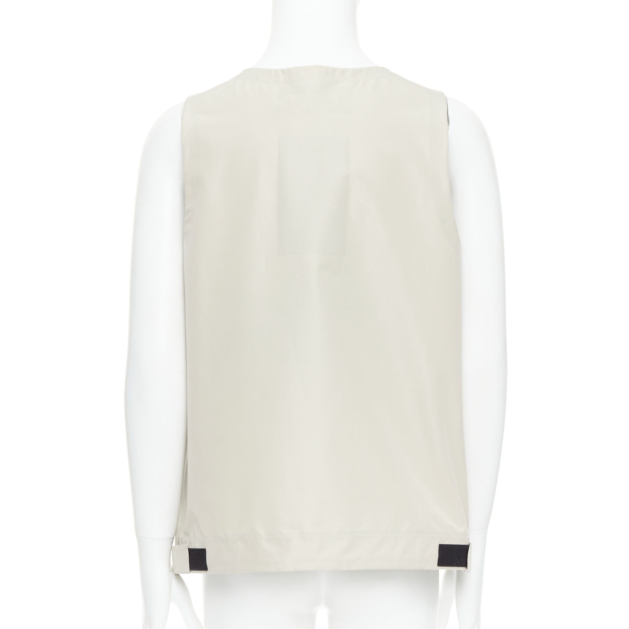 Prada PRADA Linea Rossa LR-MX019 Technical fabric beige large pocket utility vest S Size US S / EU 44-46 / 1 - 5 Thumbnail