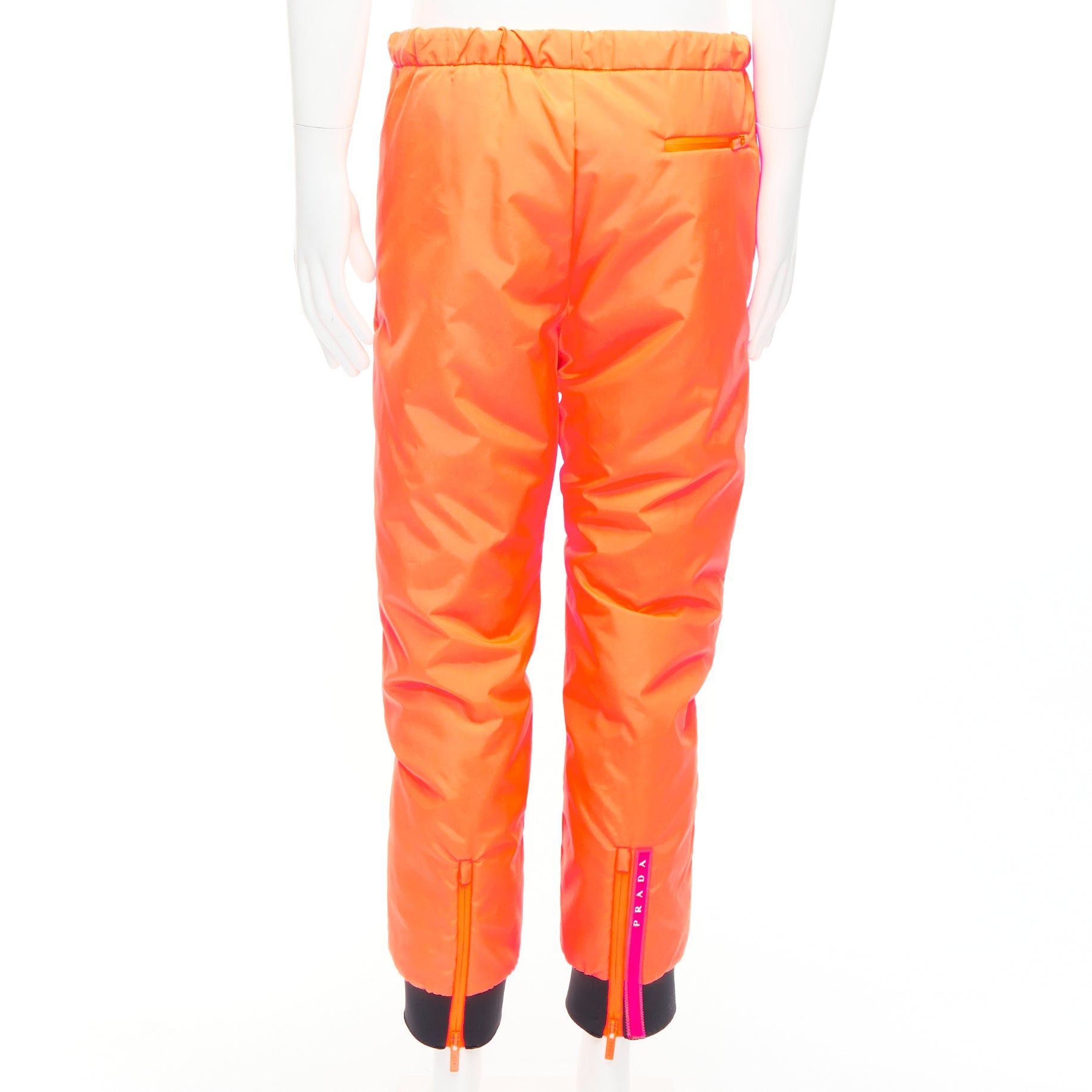 Prada PRADA 2018 Linea Rossa SPG52M Primaloft Coral neon orange insulated pants M Size US 30 / EU 46 - 5 Thumbnail