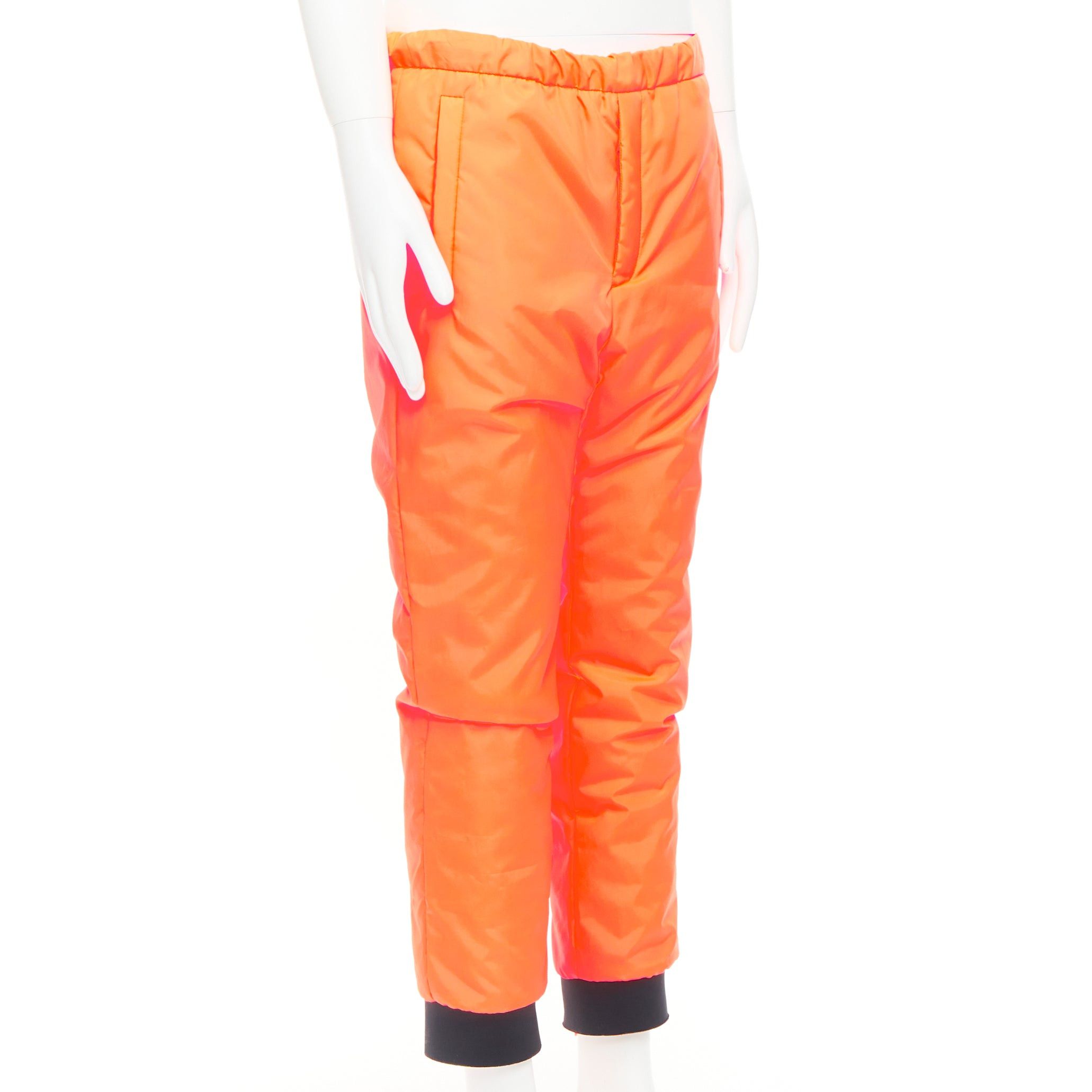 Prada PRADA 2018 Linea Rossa SPG52M Primaloft Coral neon orange insulated pants M Size US 30 / EU 46 - 3 Thumbnail