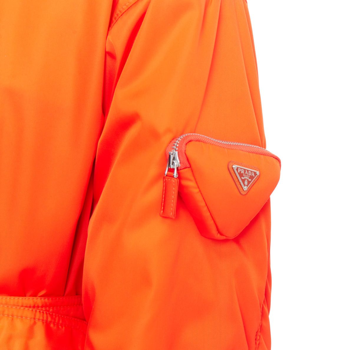 Prada PRADA 2022 Raf Simons Runway orange faux fur hem belted bomber coat M Size US M / EU 48-50 / 2 - 2 Thumbnail