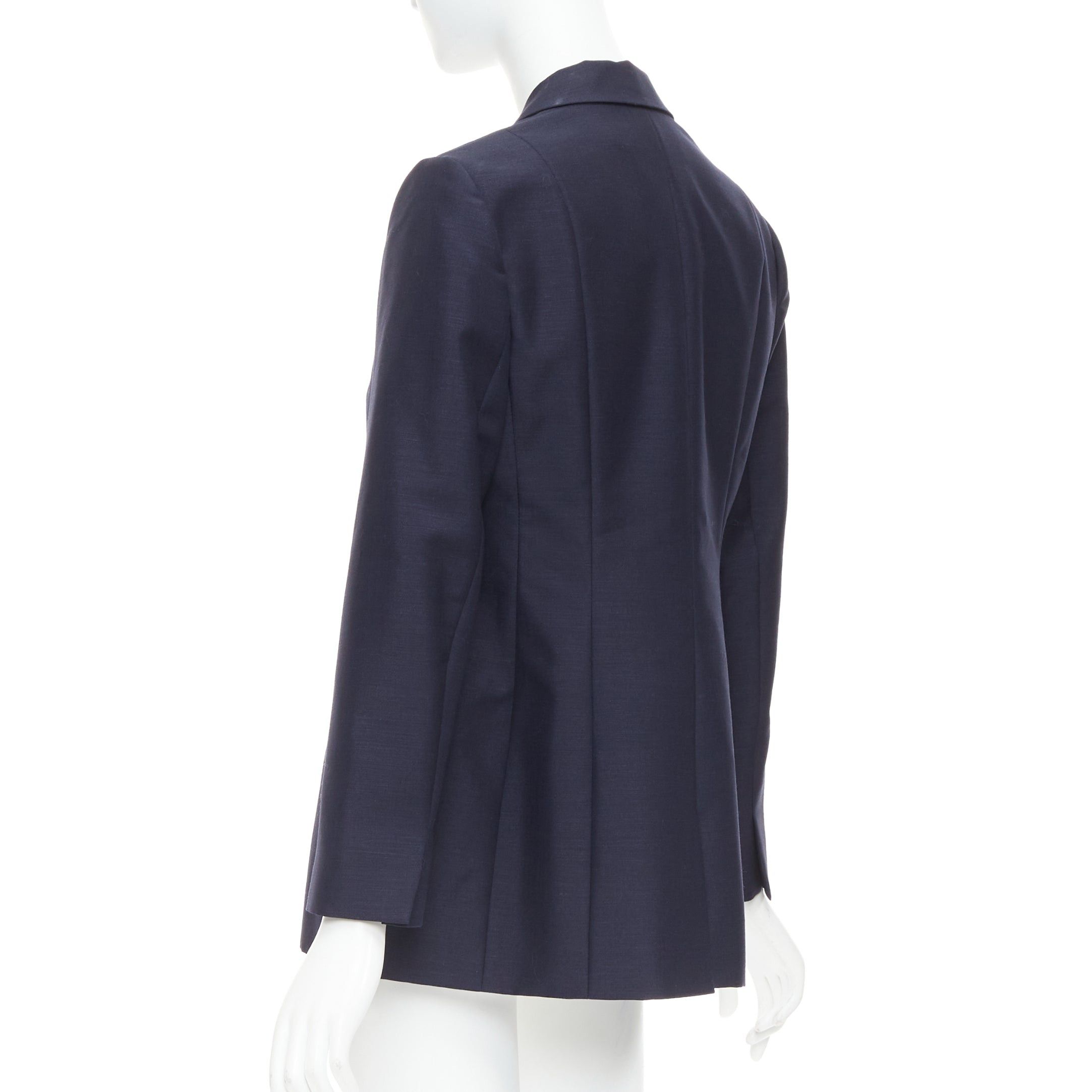 Dior CHRISTIAN DIOR Bar navy mohair wool double breasted silk lined blazer FR42 XL Size L / US 10 / IT 46 - 7 Thumbnail
