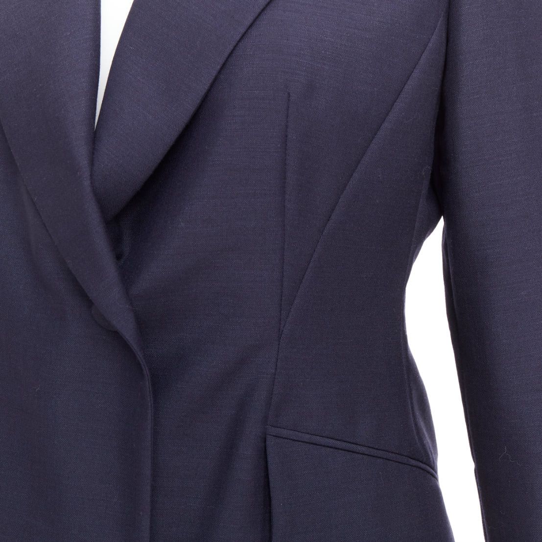 Dior CHRISTIAN DIOR Bar navy mohair wool double breasted silk lined blazer FR42 XL Size L / US 10 / IT 46 - 2 Thumbnail